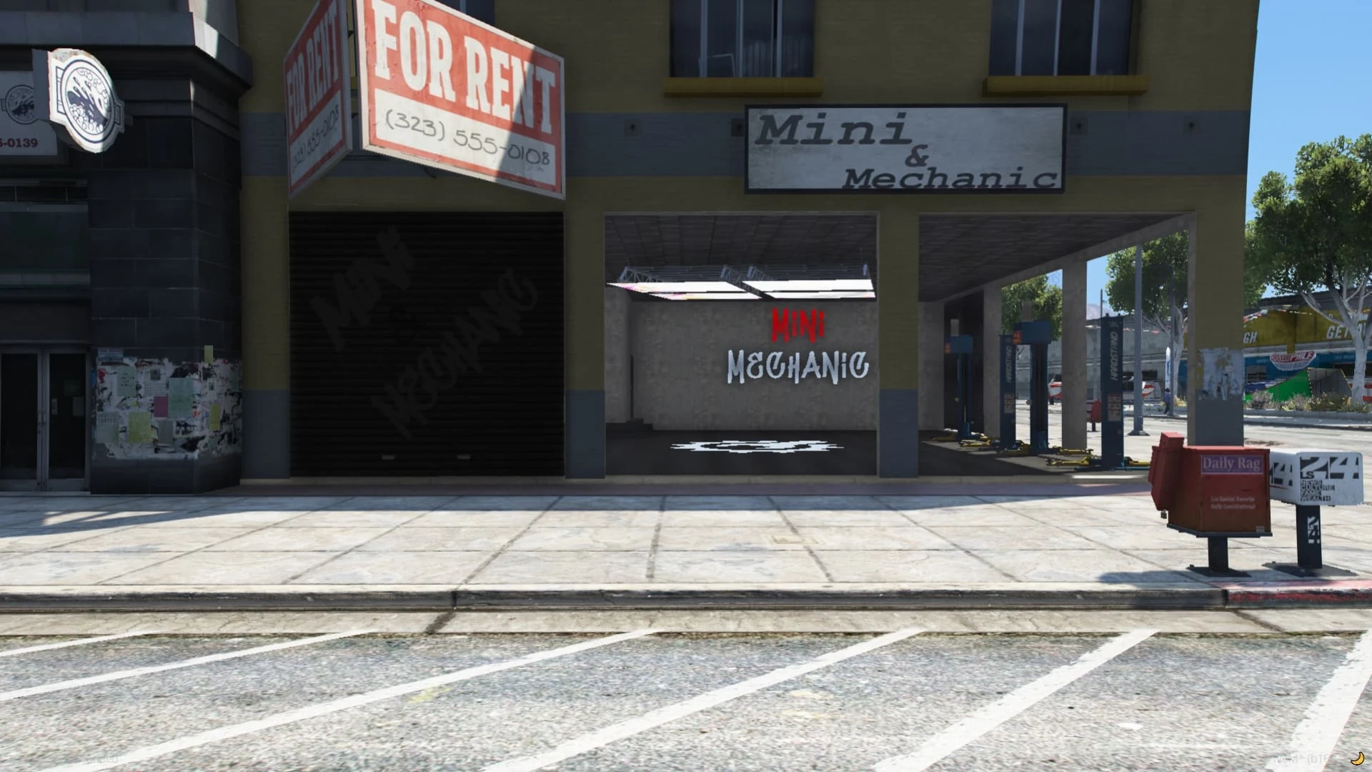 Mission row mini mechanic mlo compact garage with lifts in FiveM — view 2