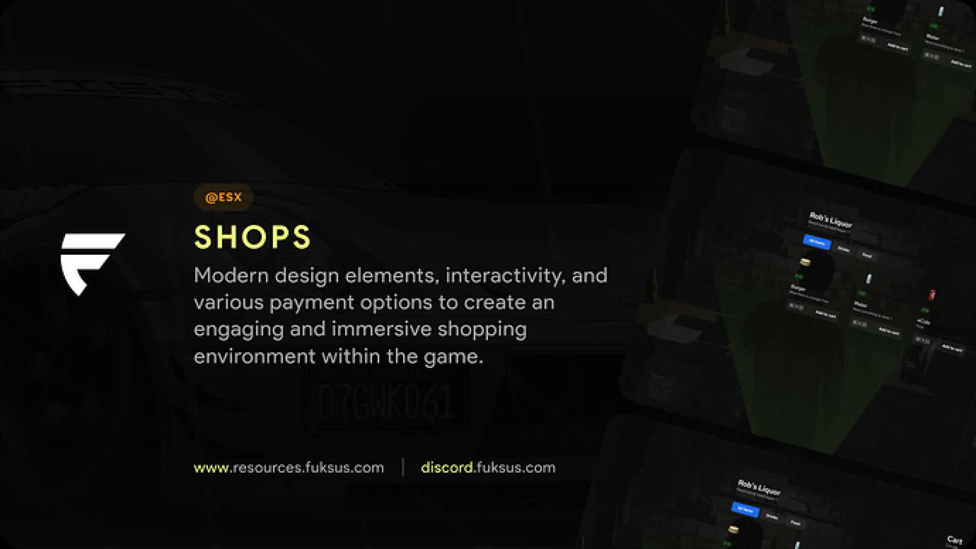 Modern shop system cart interface in a FiveM 24/7 store