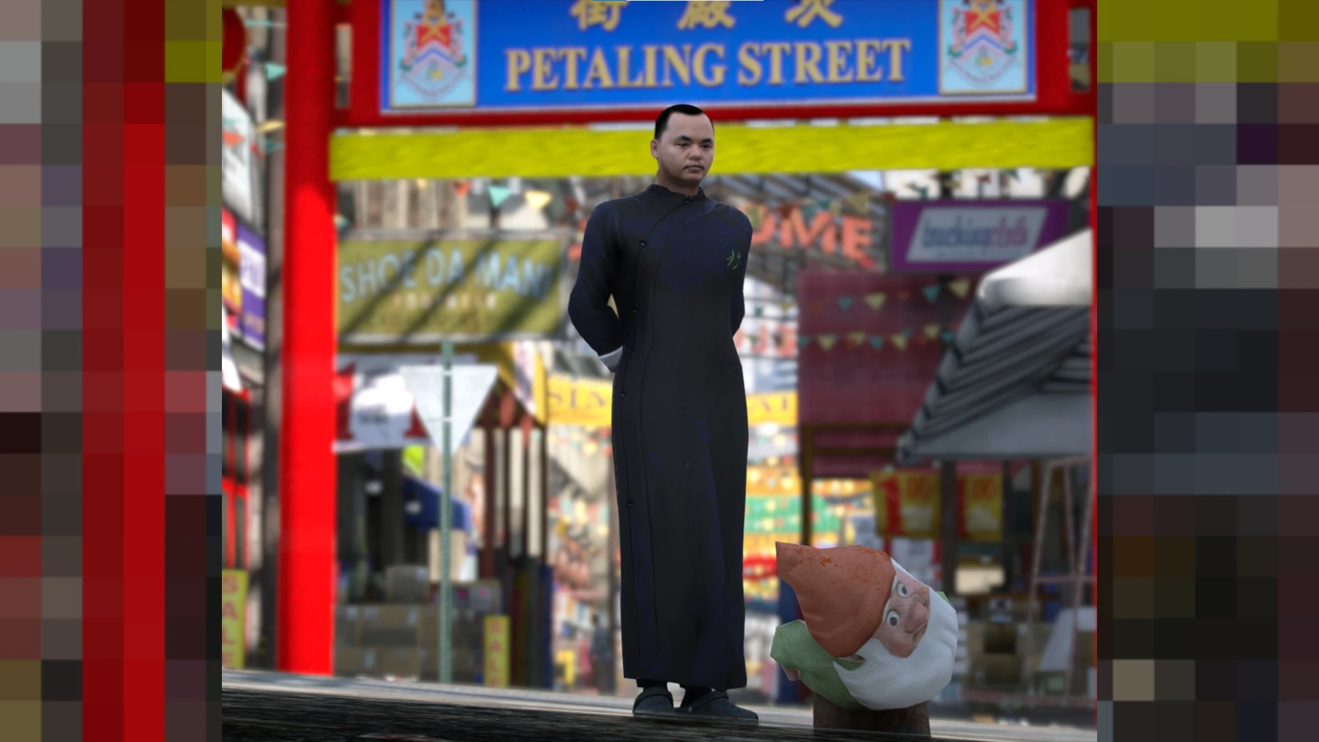 MP male long mandarin coat shown on the freemode ped in FiveM — view 2