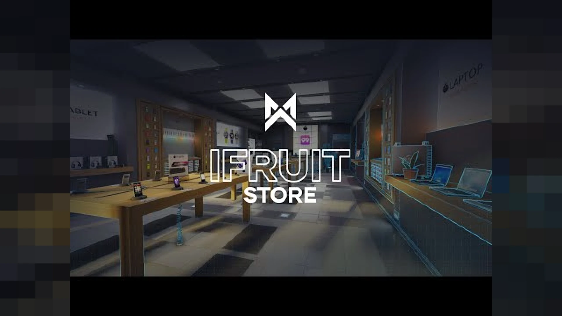 MXC iFruit Store MLO FiveM tech shop interior with display tables and counter