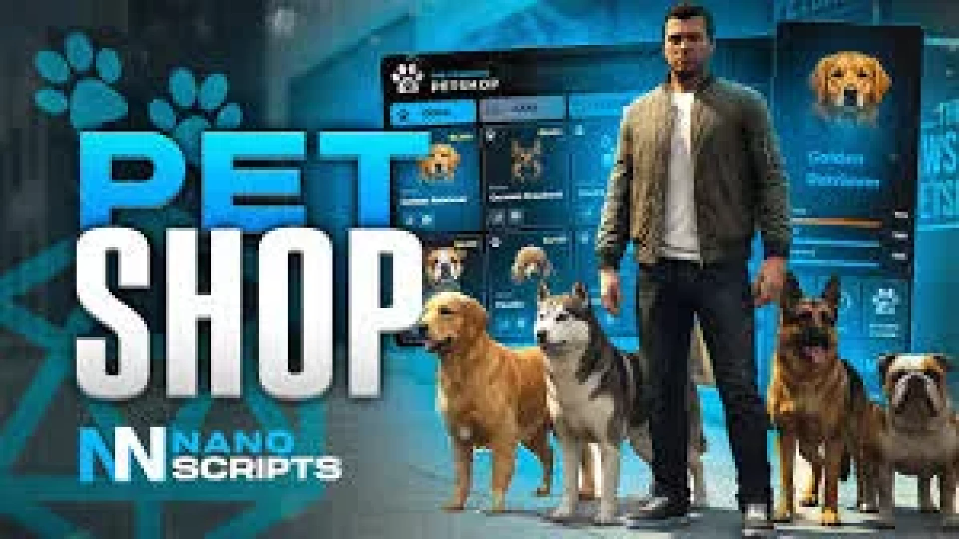 Nano Pets System FiveM pet script — a companion pet following its owner
