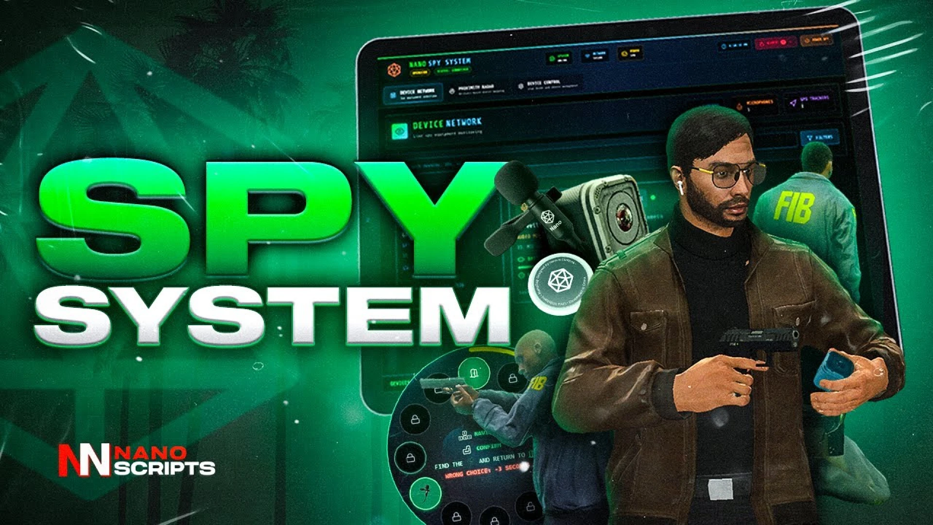 Nano Spy System FiveM script — deployable spy camera surveillance feed