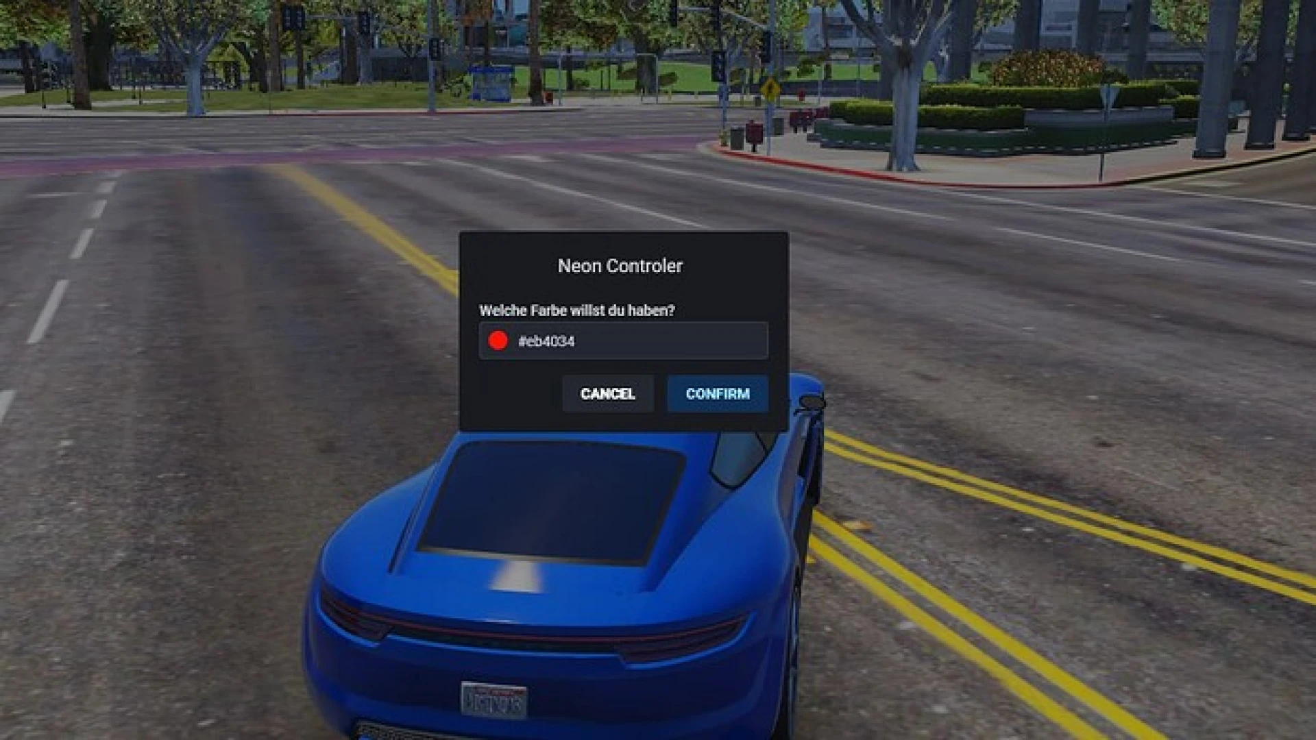 Neon Lights Controller FiveM script — controlling vehicle neon lights
