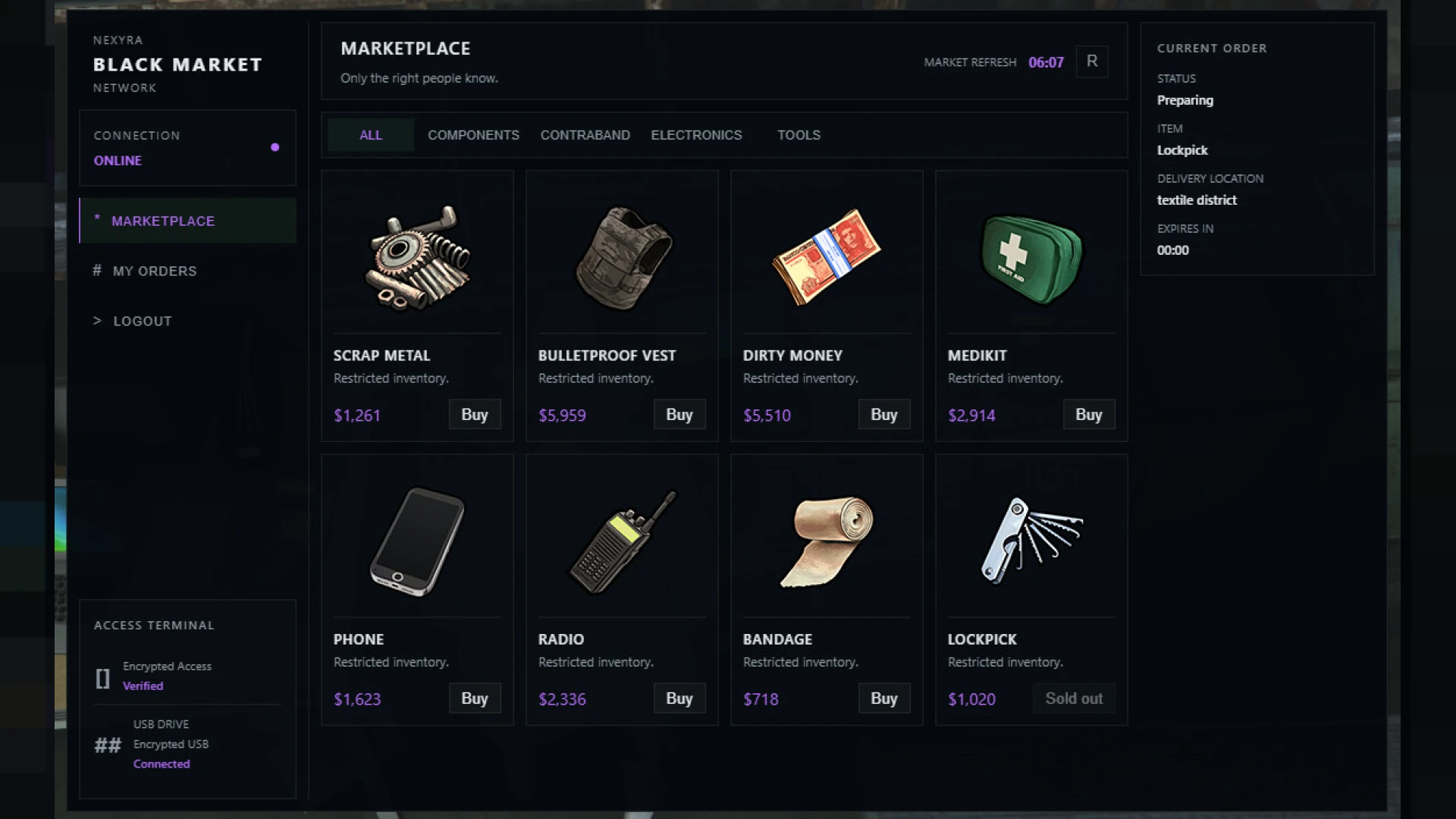 Black market script hidden dealer stall in FiveM — view 2