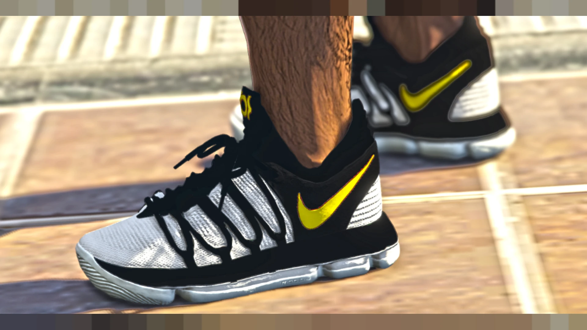 Nike KD 10 BHM sneakers on MP male character in FiveM