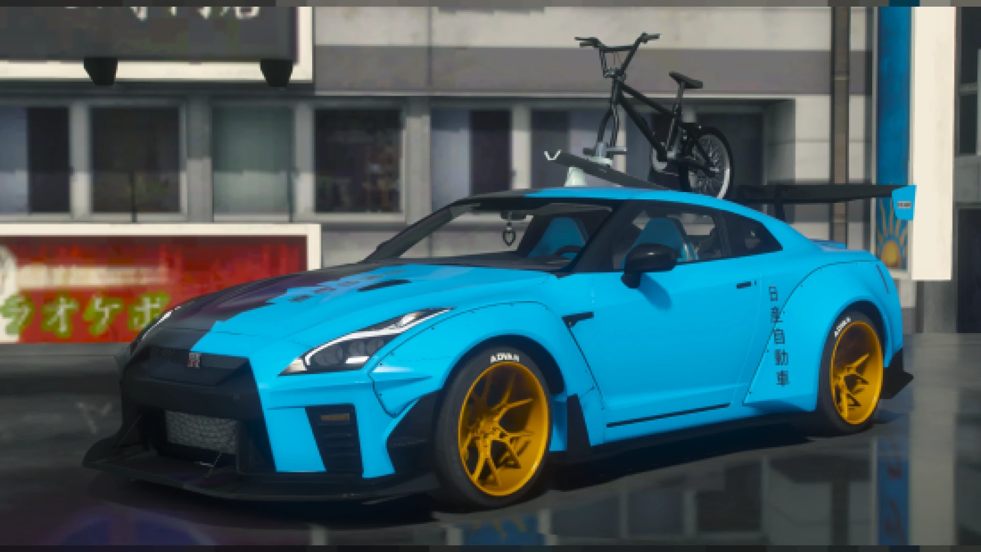 Nissan GT-R widebody FiveM tuner add-on car with flared arches