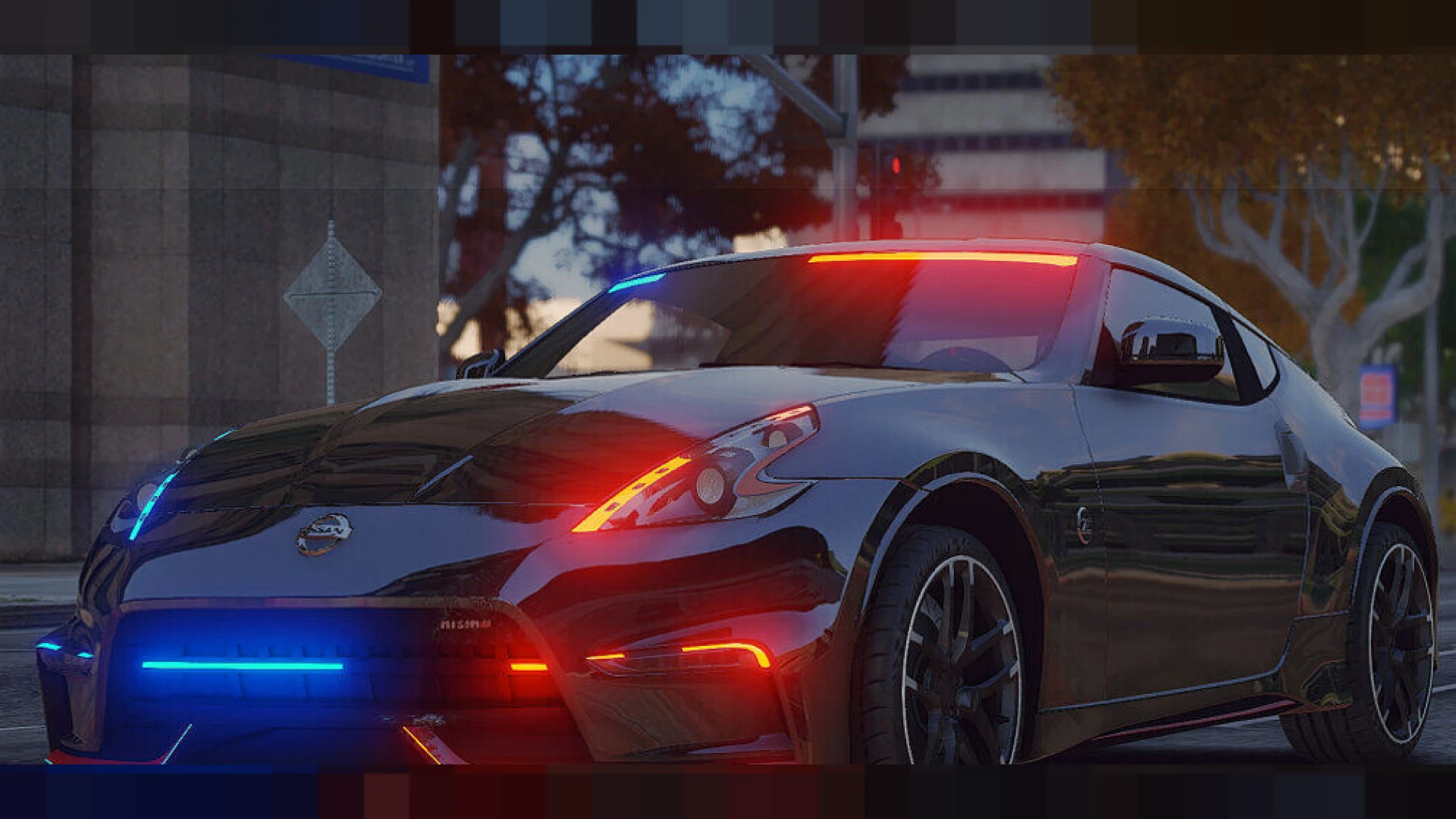 2019 Nissan police car with patrol livery in a FiveM server