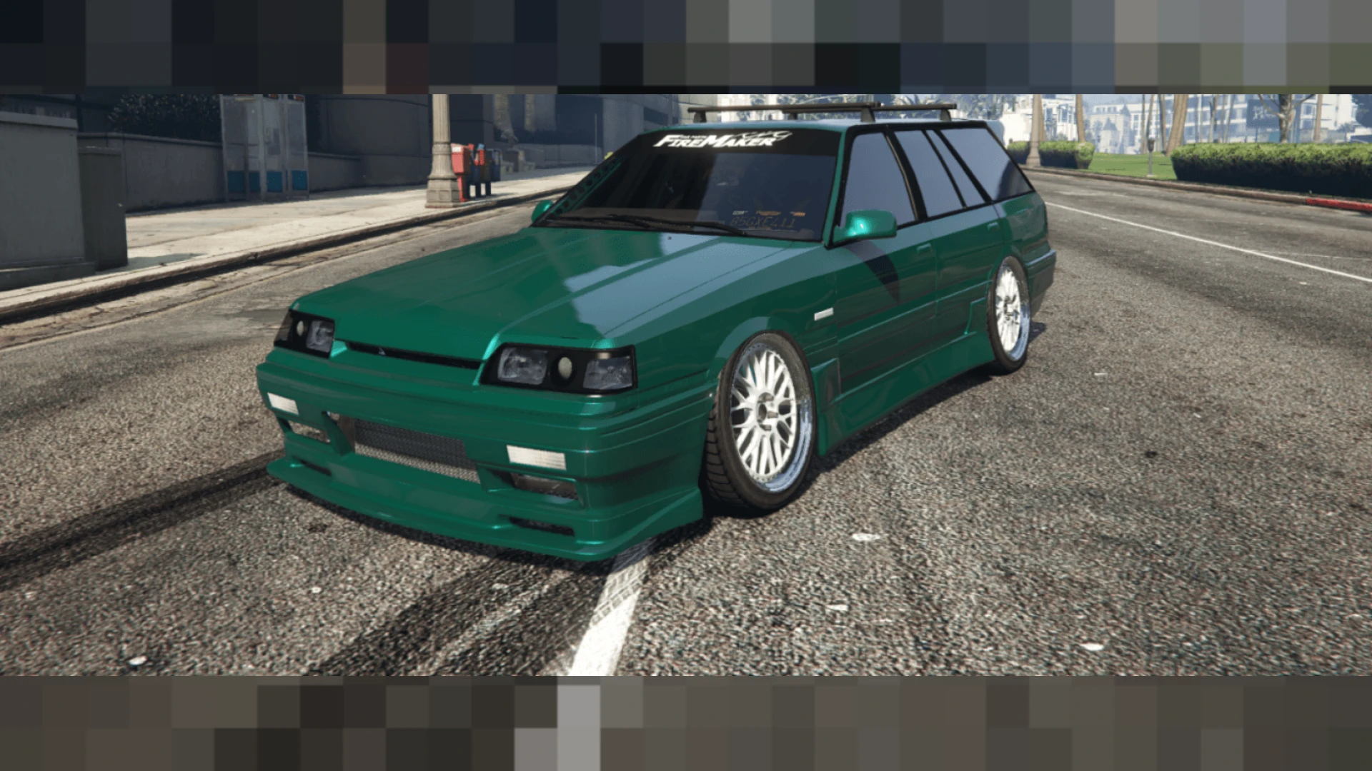 Nissan Skyline R31 wagon FiveM retro JDM estate side profile