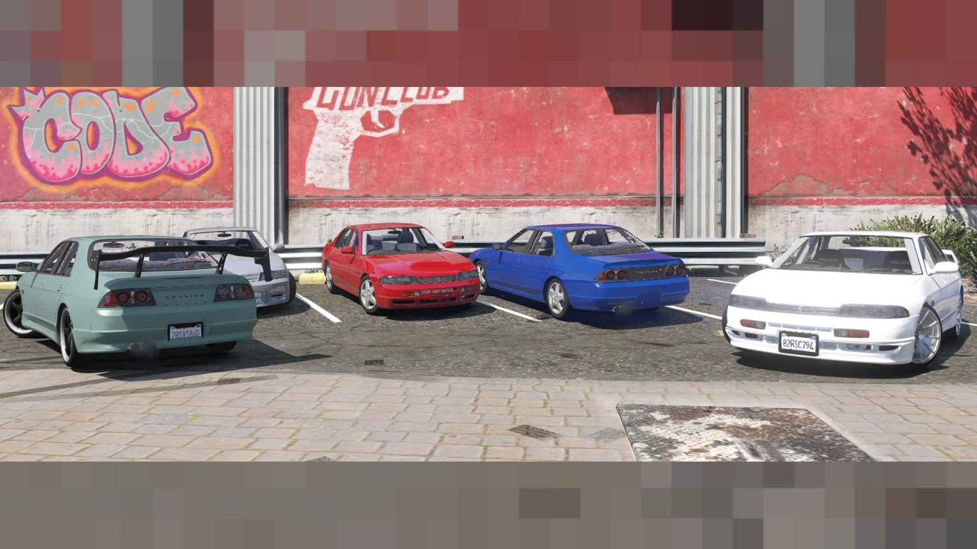 Nissan Skyline R33 GTS25-t ECR33 JDM sedan in a FiveM server — view 2