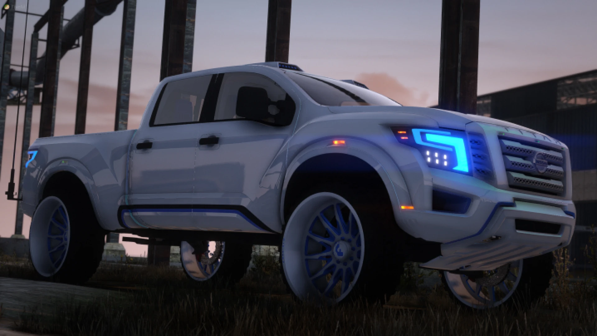Nissan Titan Custom FiveM pickup truck with bull bar