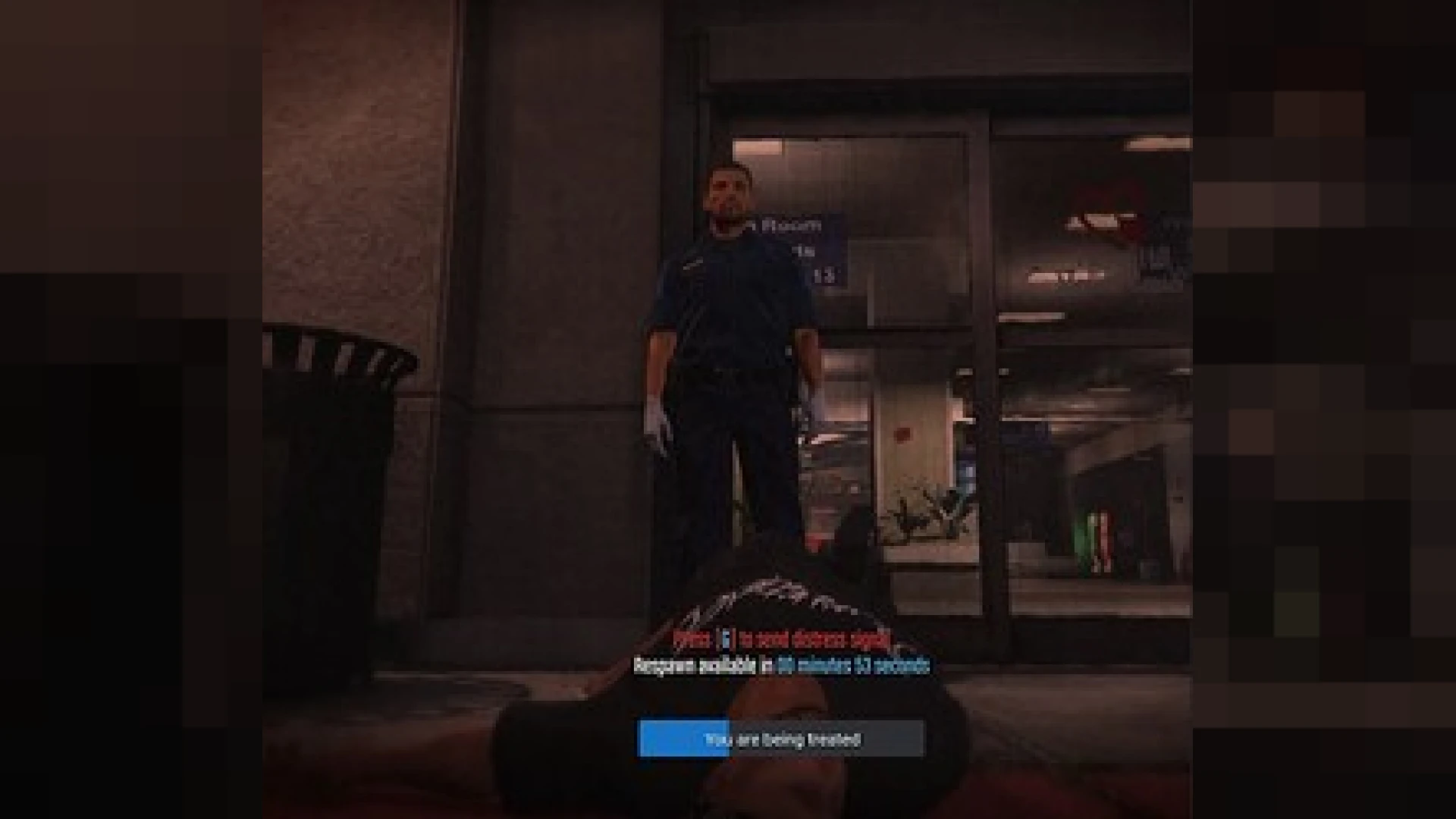 NPC doctor healing a player at a hospital in FiveM