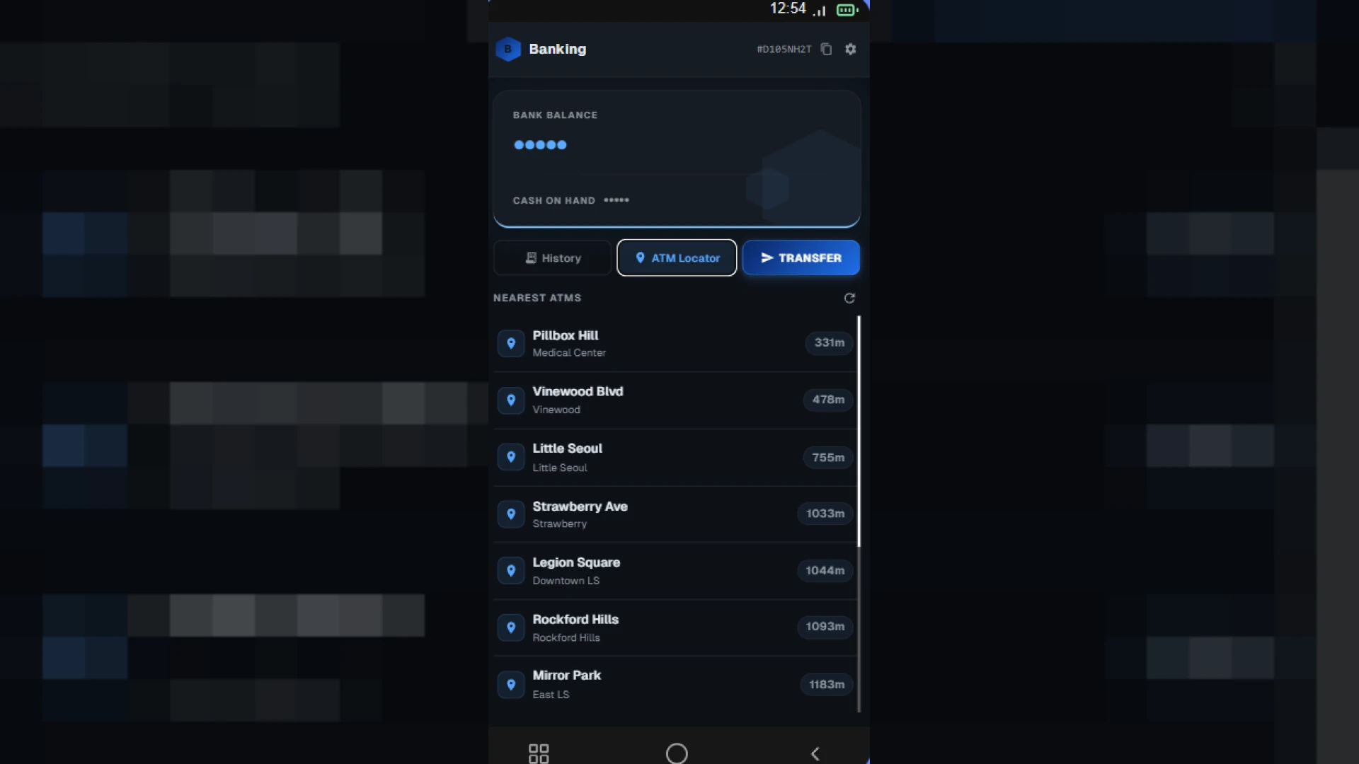 NPWD banking app phone finance interface for FiveM — view 2