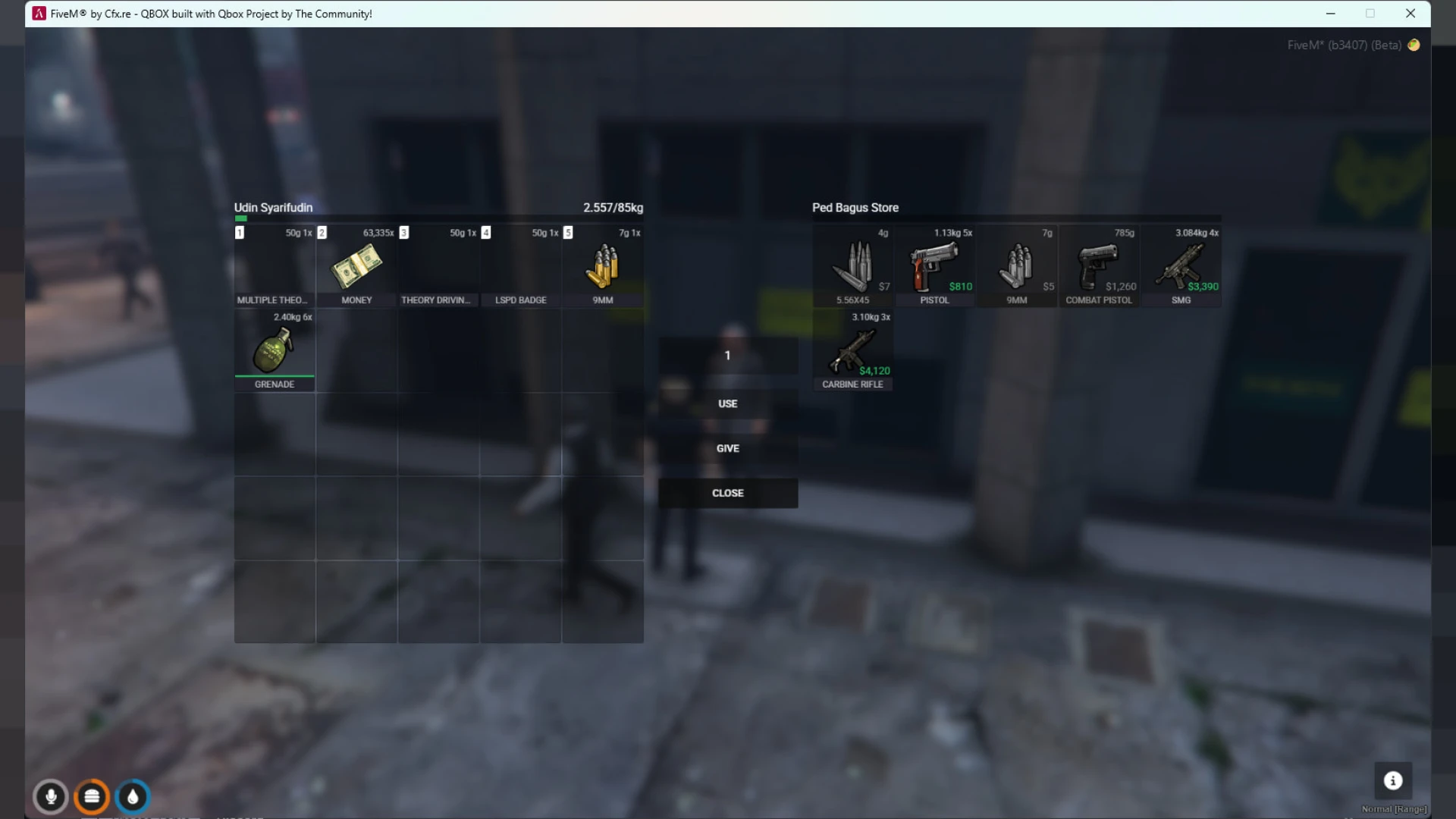 Ownable gunstore script weapon shop counter in FiveM — view 2