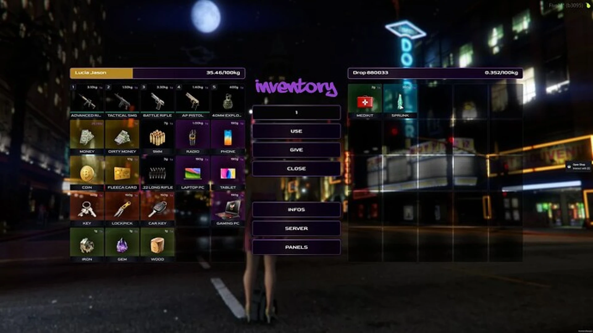 OX Inventory & Target Redesign FiveM ox inventory and target matching UI skin