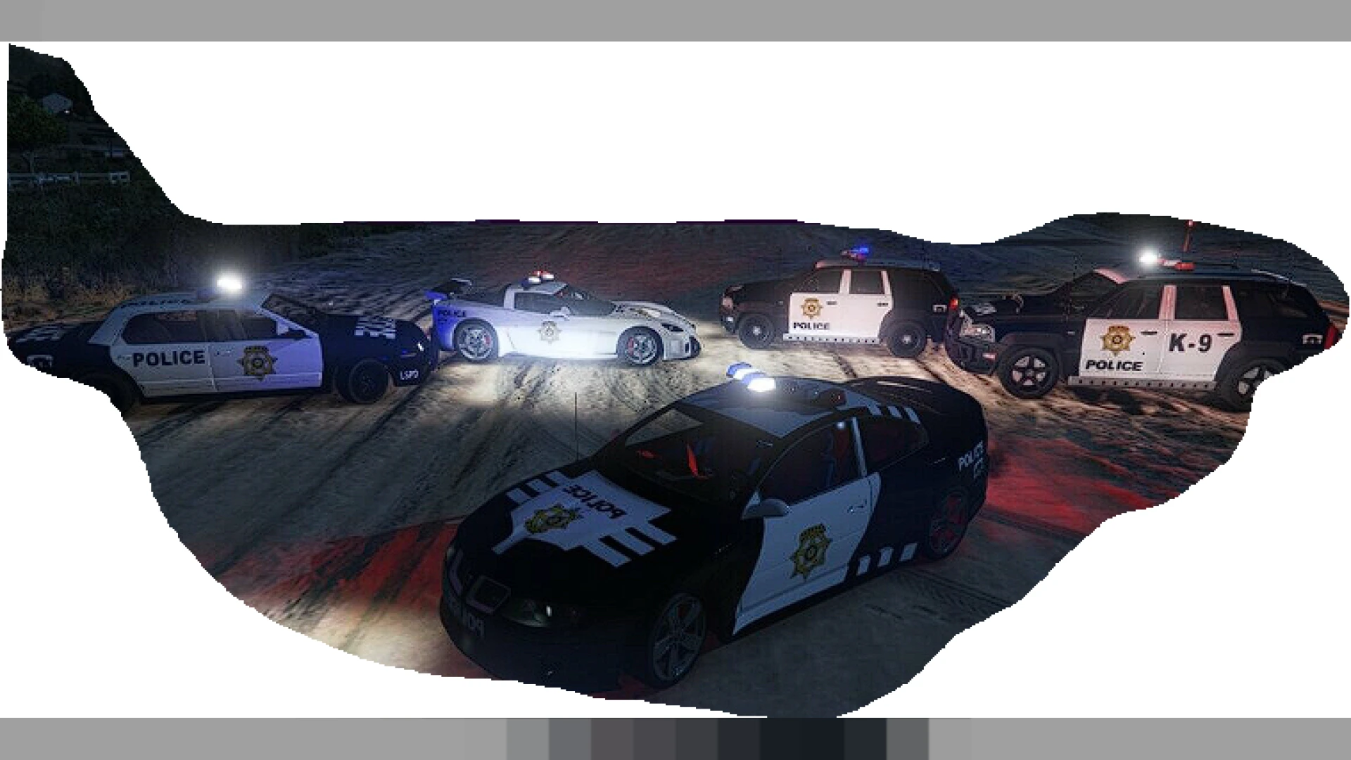 Palmont City Police car pack lineup for FiveM law enforcement