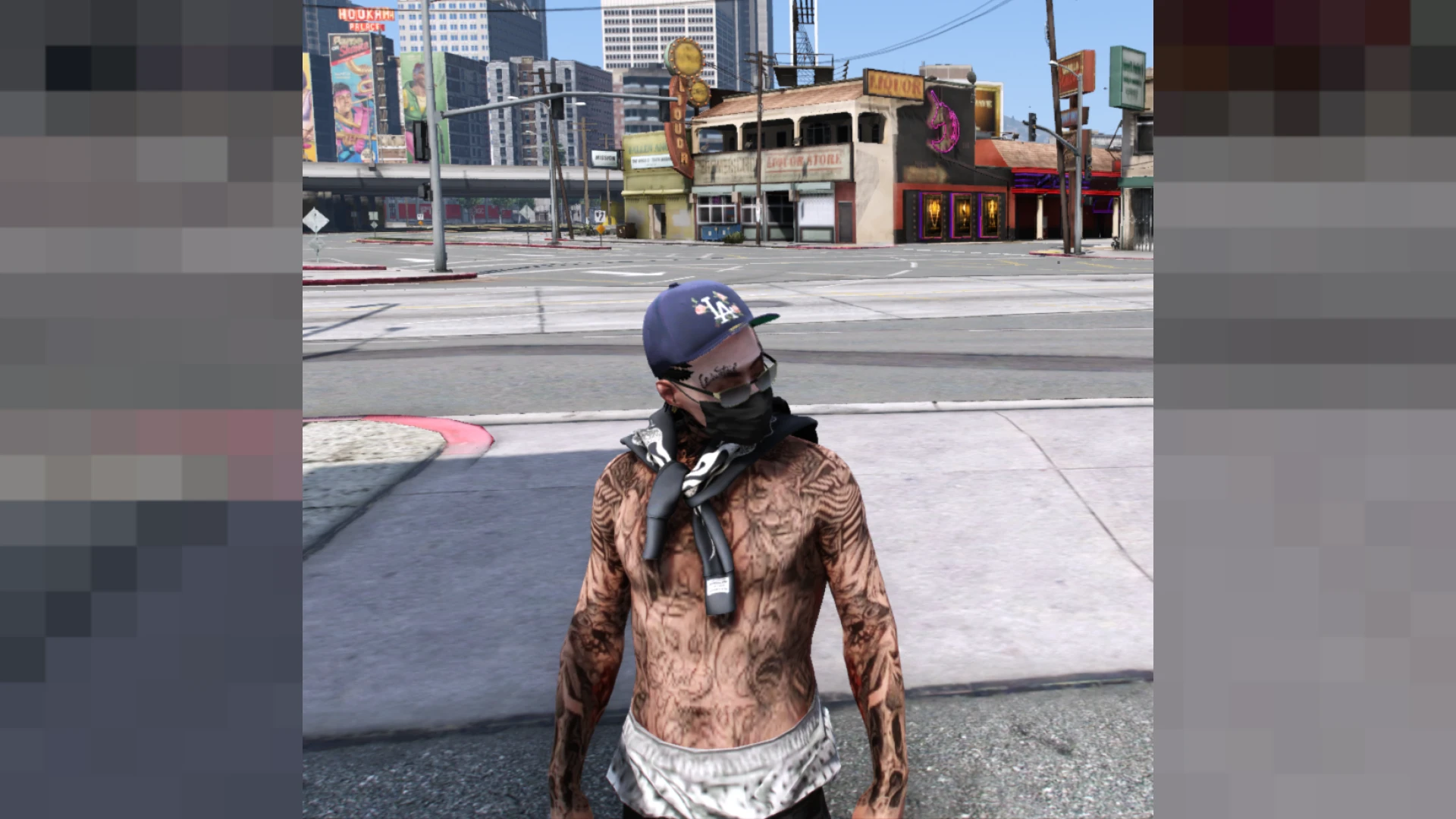 Neck bandana accessory worn by a FiveM MP character