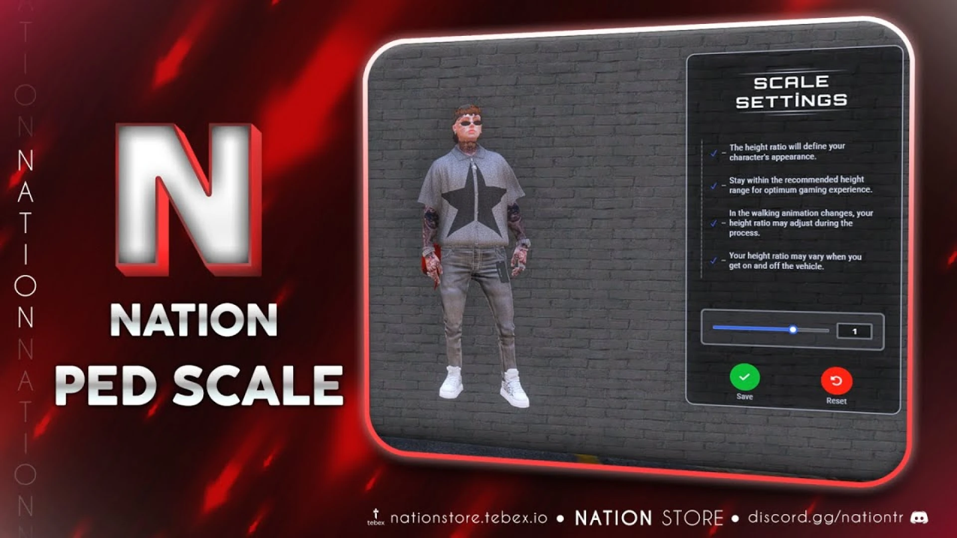 PedScale script preview for FiveM