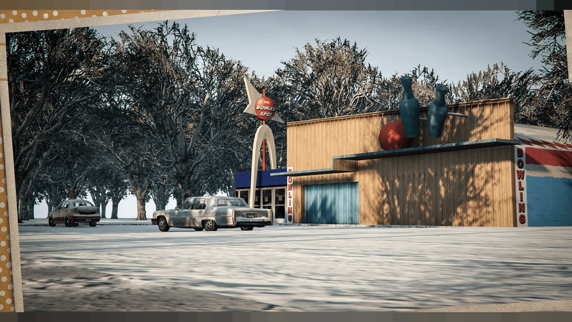 Pinecrest city mlo streets lined with storefronts and sidewalks — view 2