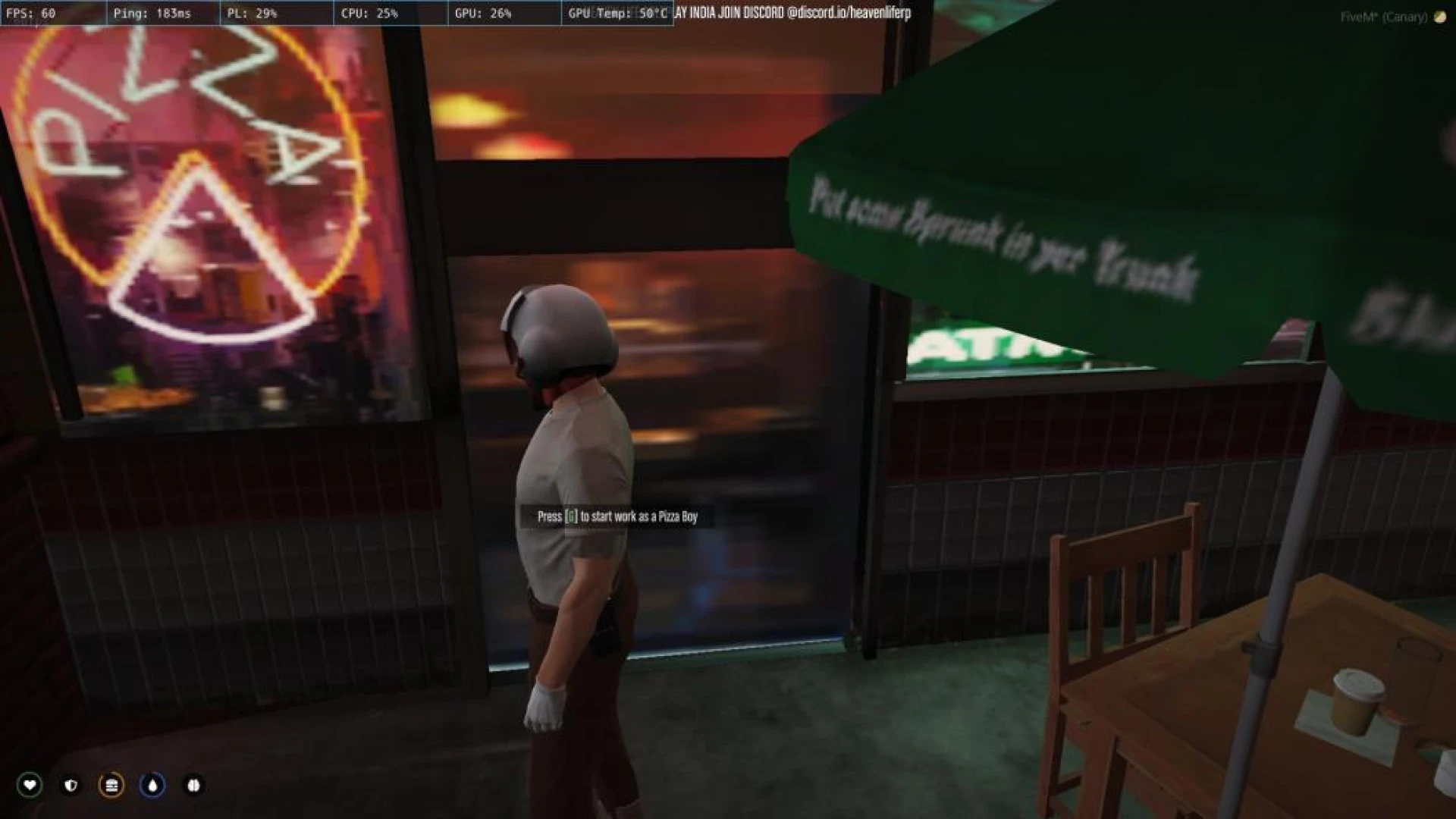 Pizza Delivery Job FiveM script — a pizza delivery in progress