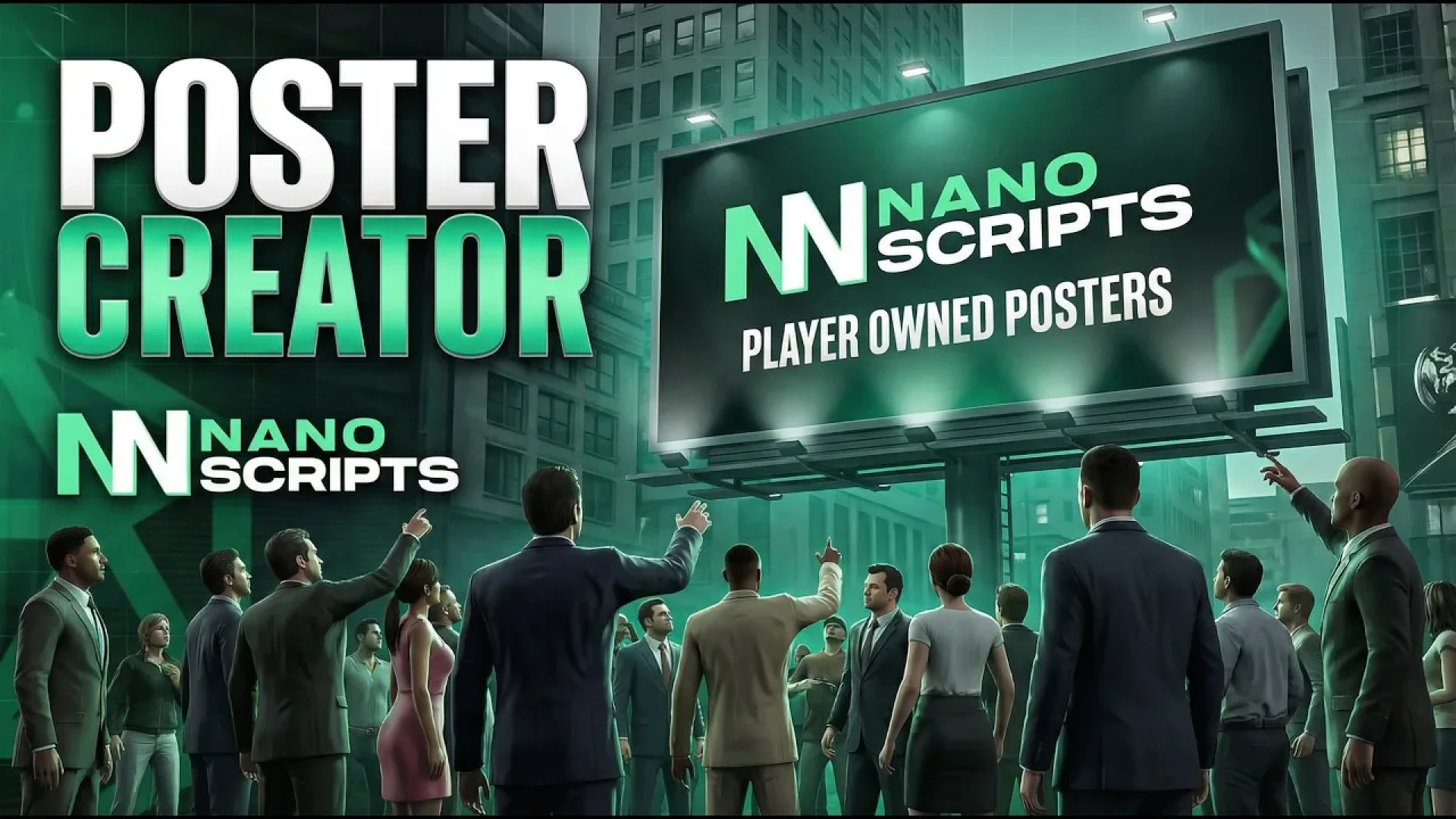 Player-Owned Posters FiveM script — custom poster placed on a wall