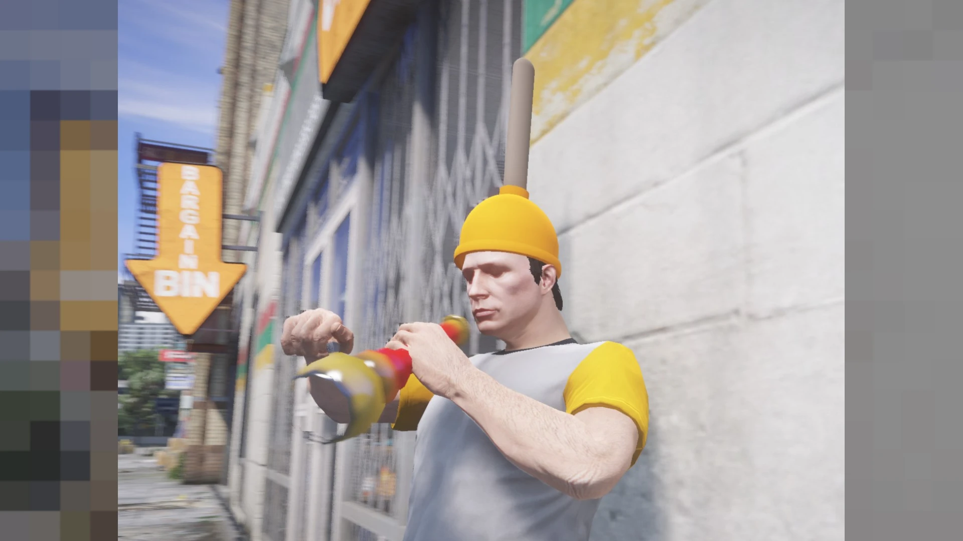 Plunger hat on FiveM character head