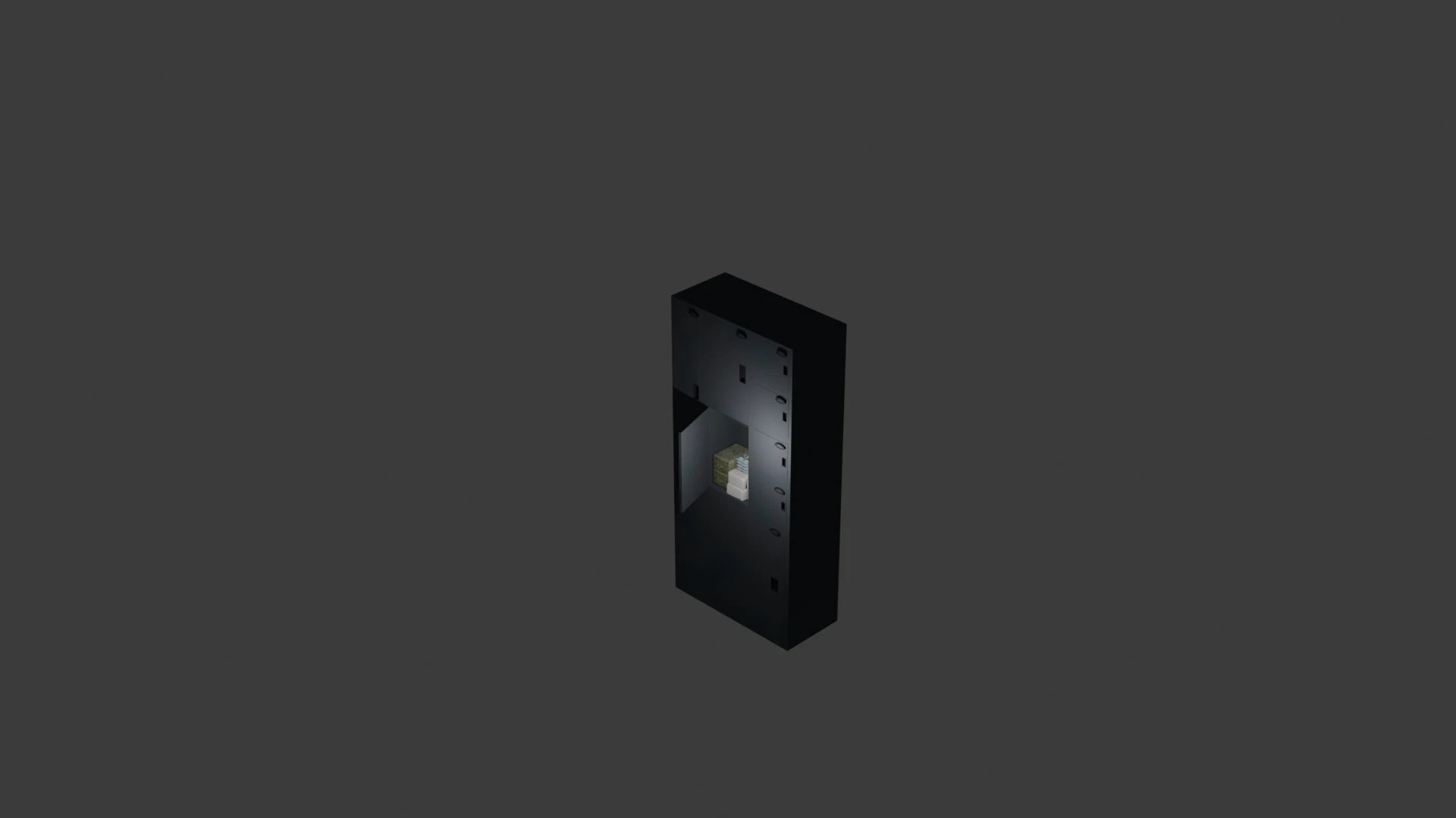 Police evidence lockers room in a FiveM police station with stored weapons