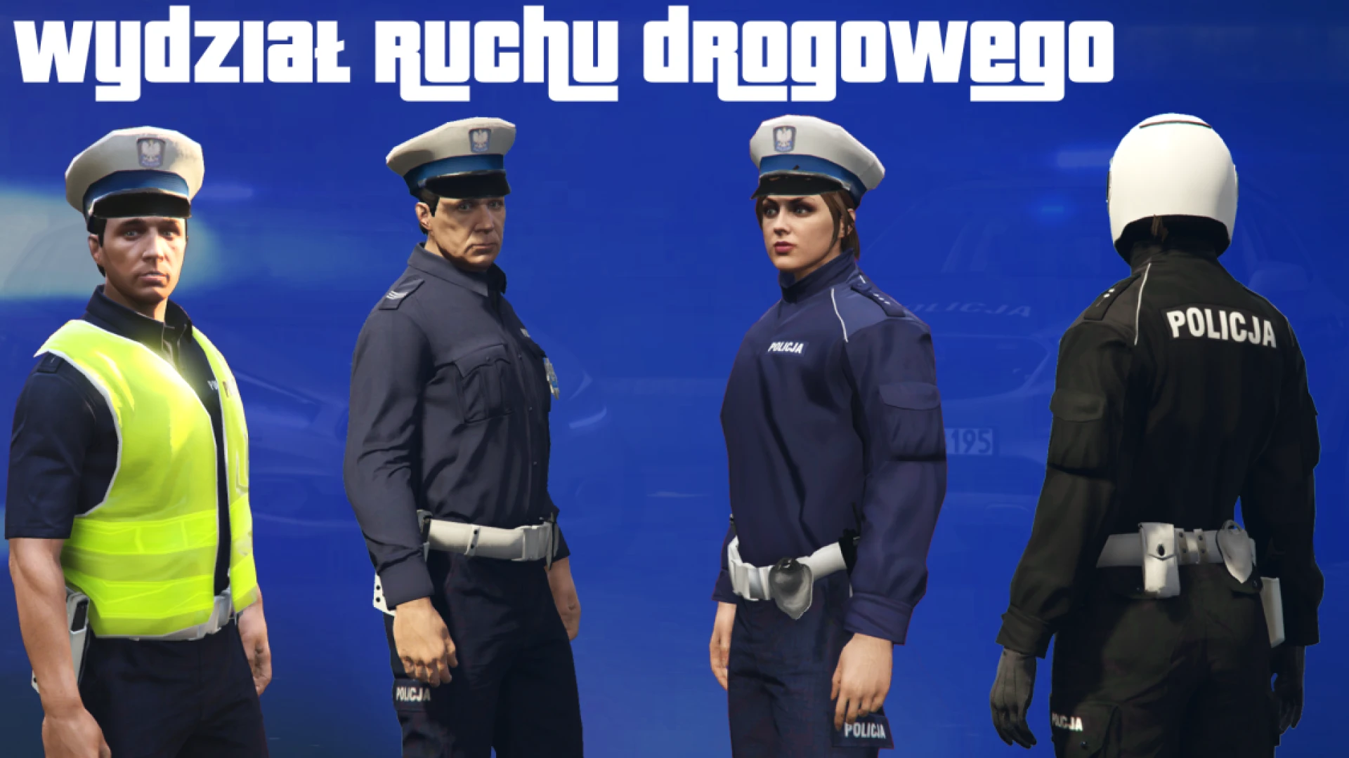 Polish police EUP uniform shown on a FiveM law enforcement character — view 2
