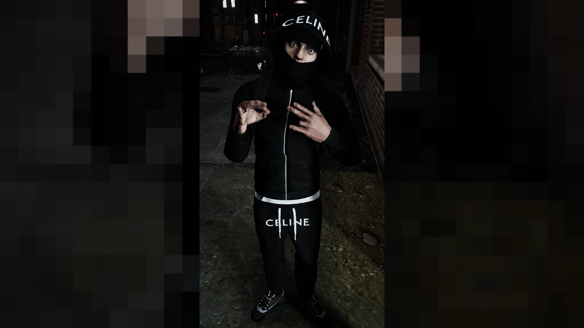 Pose pack character posing for a photo in FiveM — view 2