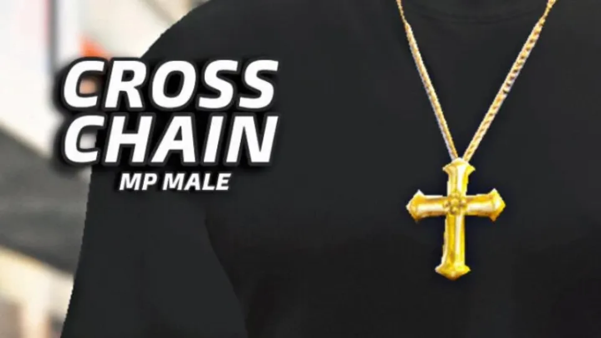 Cross chain necklace for FiveM character shown on a ped