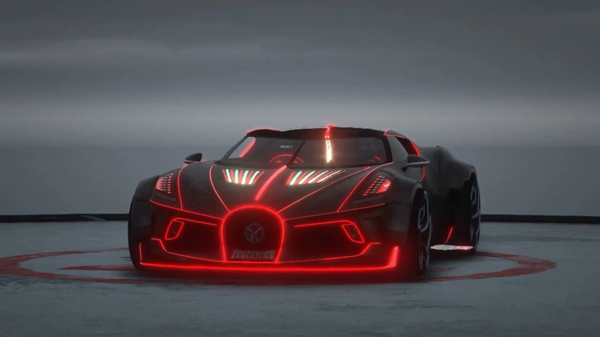 Priv Bugatti WB widebody hypercar in a FiveM roleplay showroom