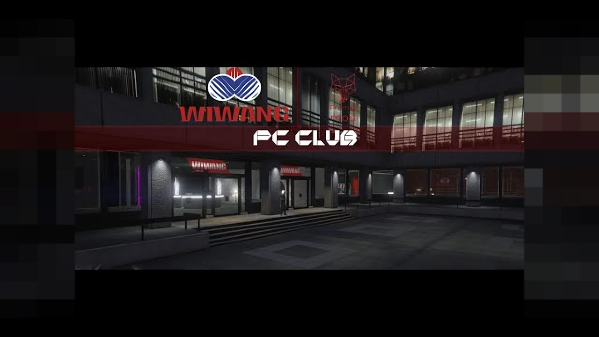 Prompt PC Club FiveM MLO neon gaming lounge interior with PC rows
