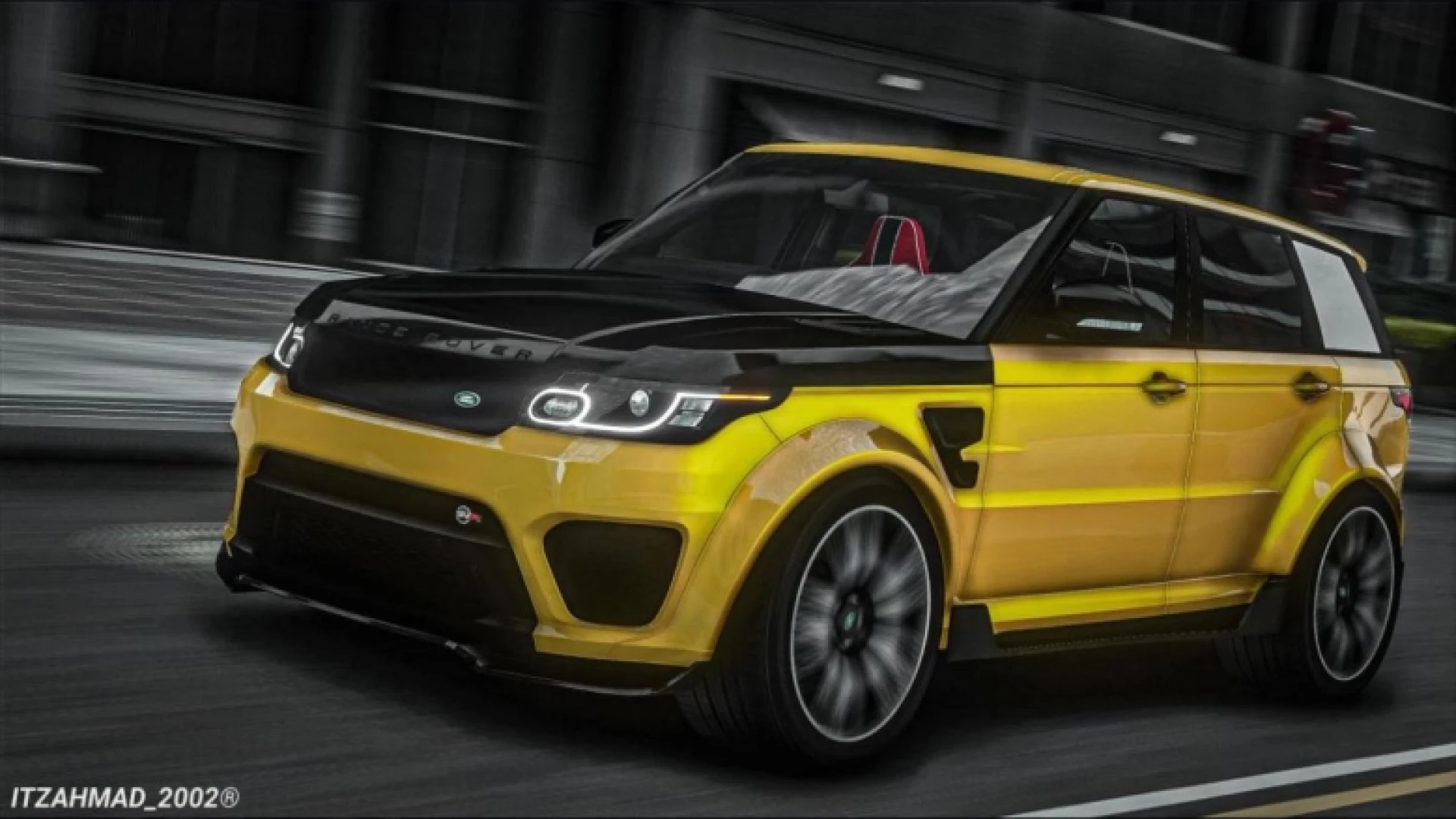 Range Rover Sport SVR luxury SUV parked outside a mansion