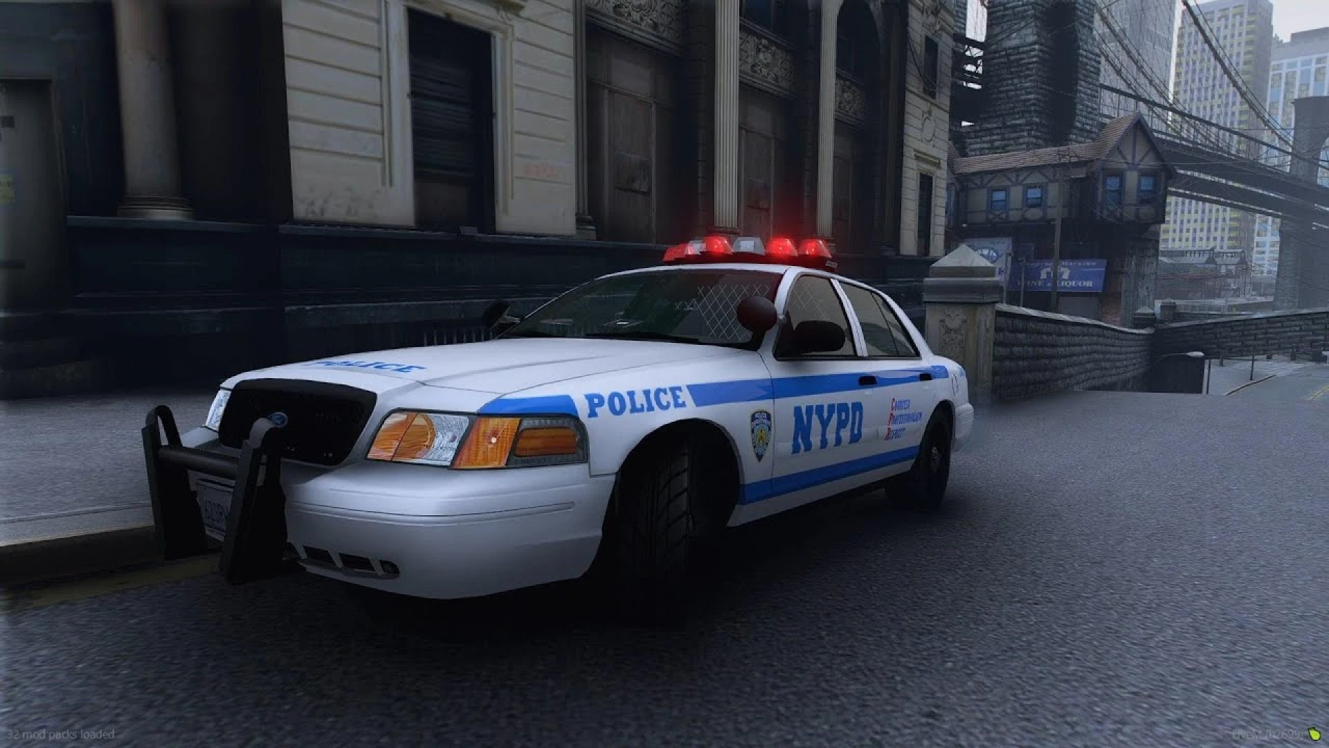 Realistic sirens NYPD edition audio on a FiveM patrol unit