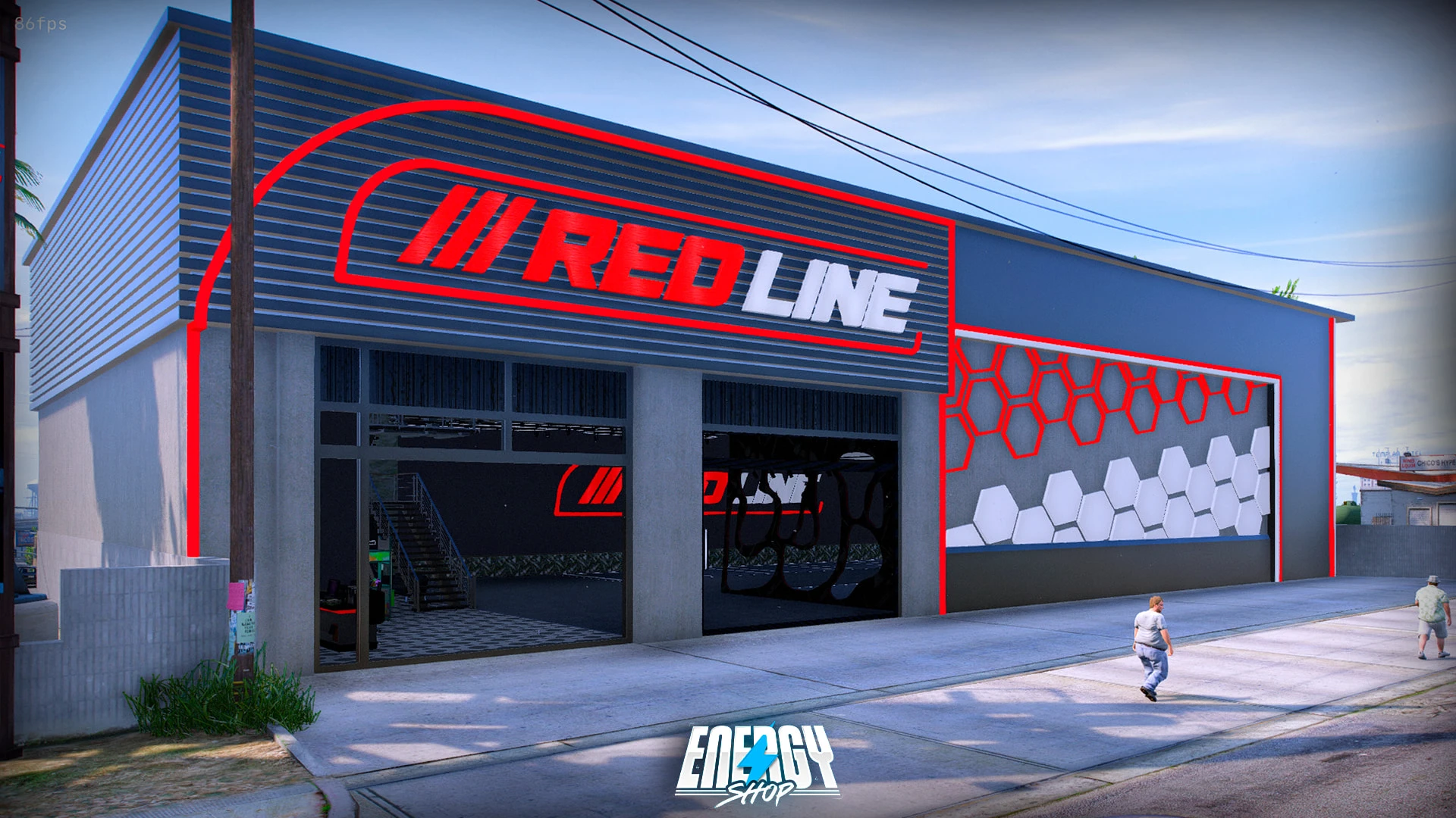 Mechanic garage mlo with vehicle lifts and repair bays in FiveM