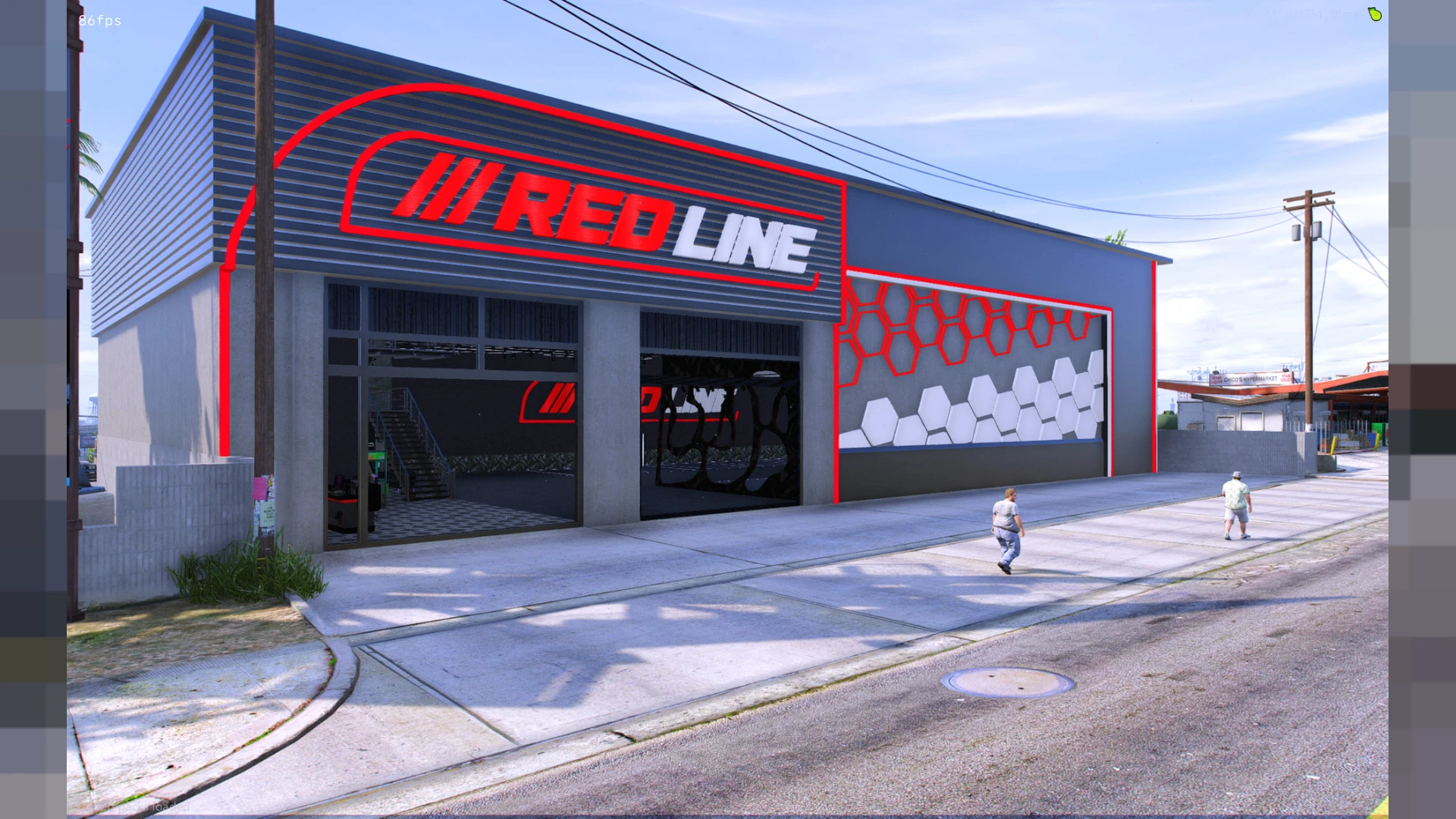 Mechanic garage mlo with vehicle lifts and repair bays in FiveM — view 2