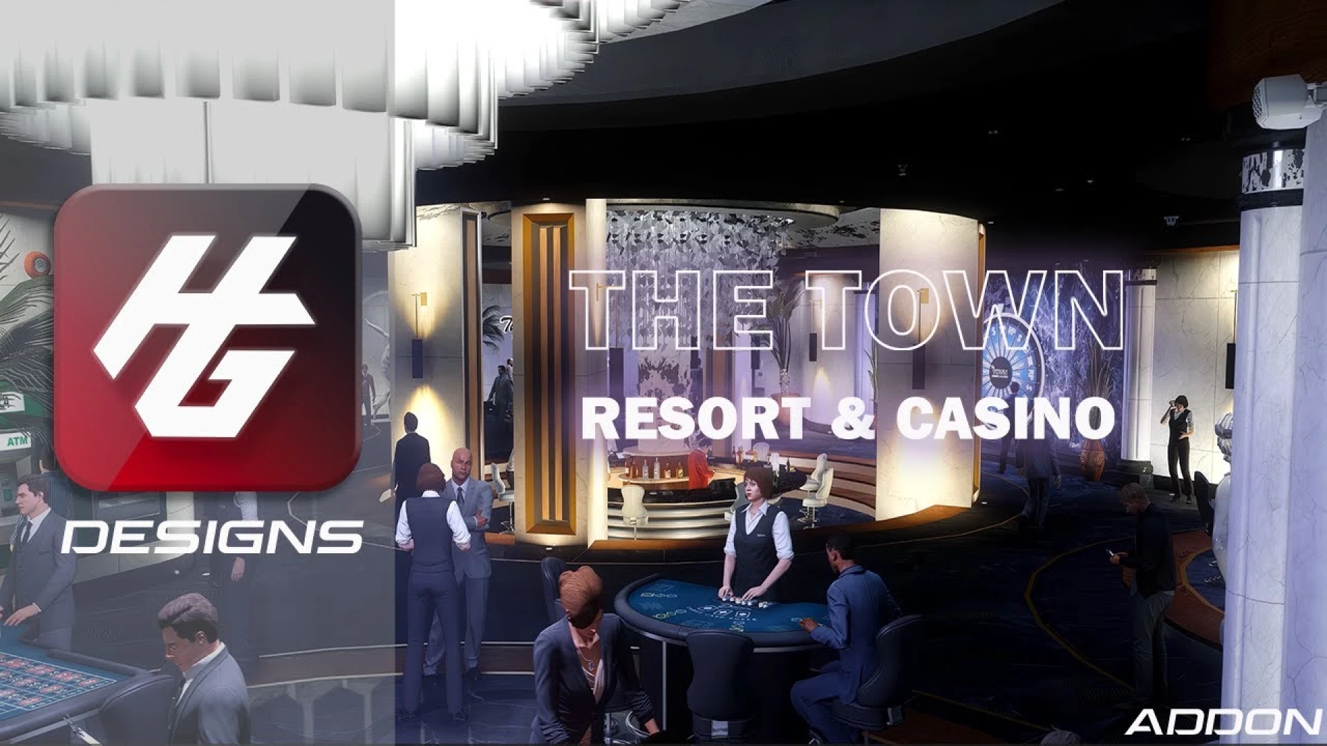 Resort casino MLO luxury gaming floor interior for FiveM