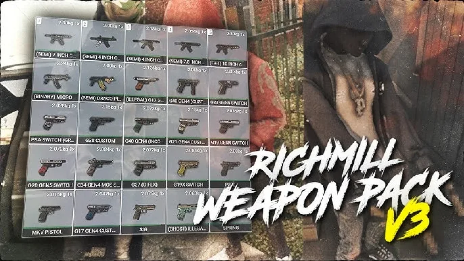 Custom weapons pack V3 models for FiveM