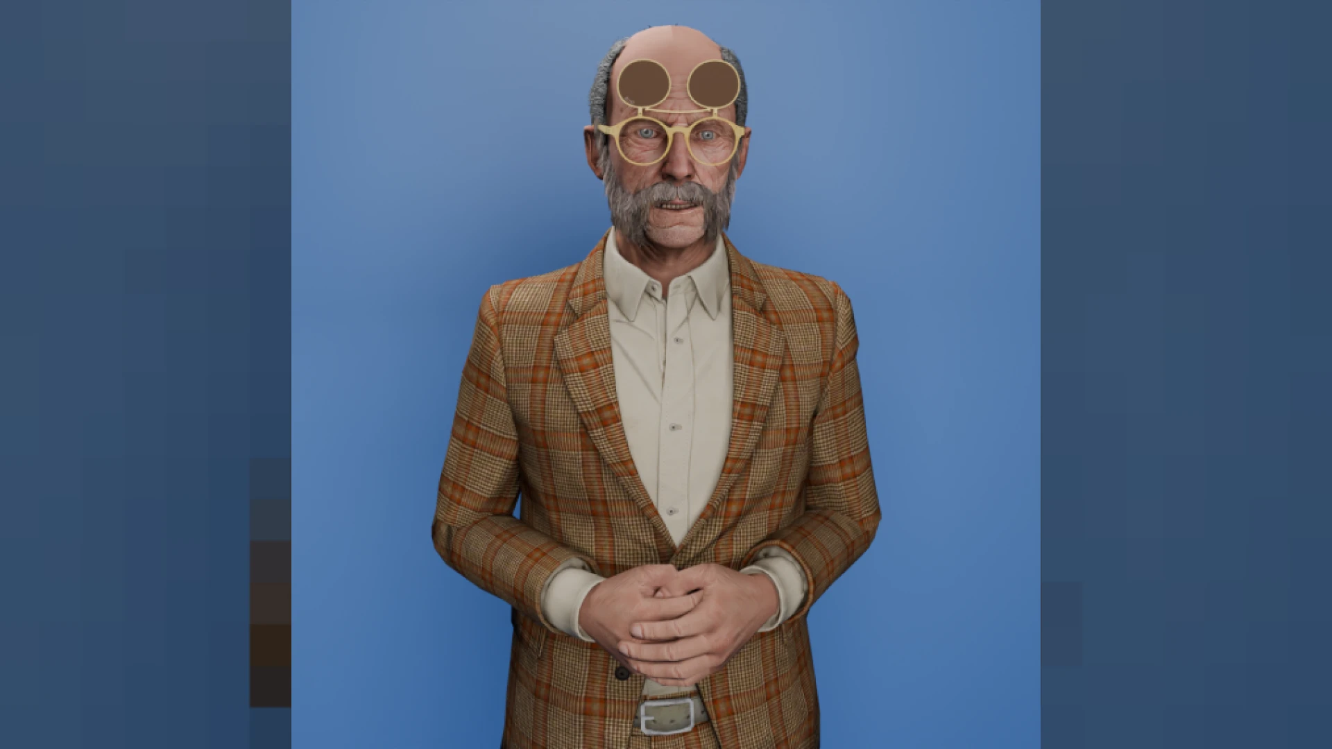 Portrait of the blind barry ped custom character model