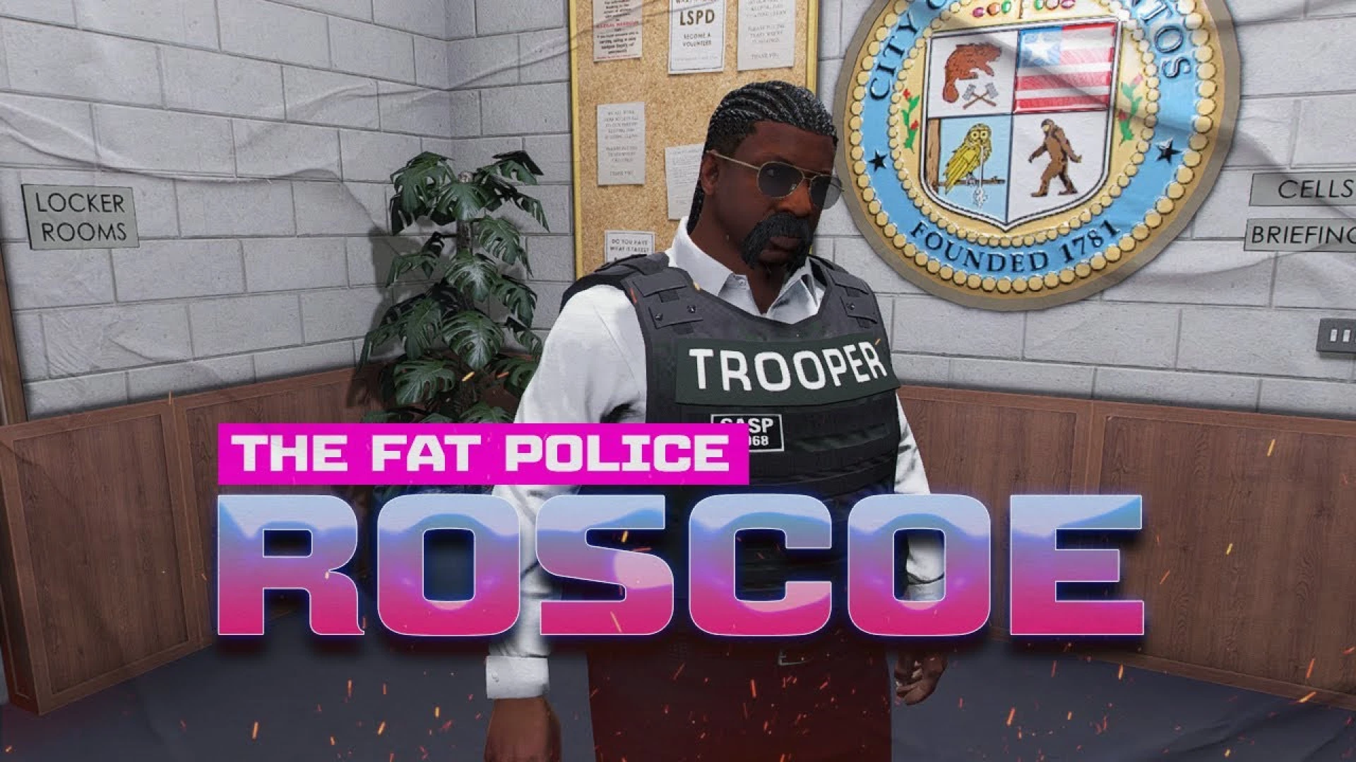Roscoe fat police ped shown in-game for FiveM