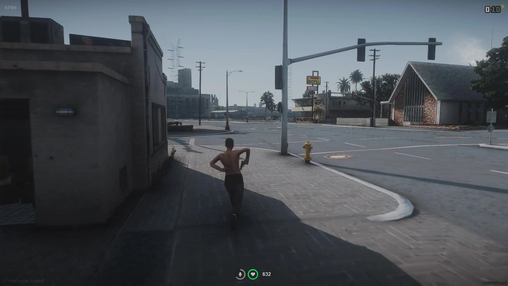 Run and shoot animation with one-handed gangster aim in FiveM