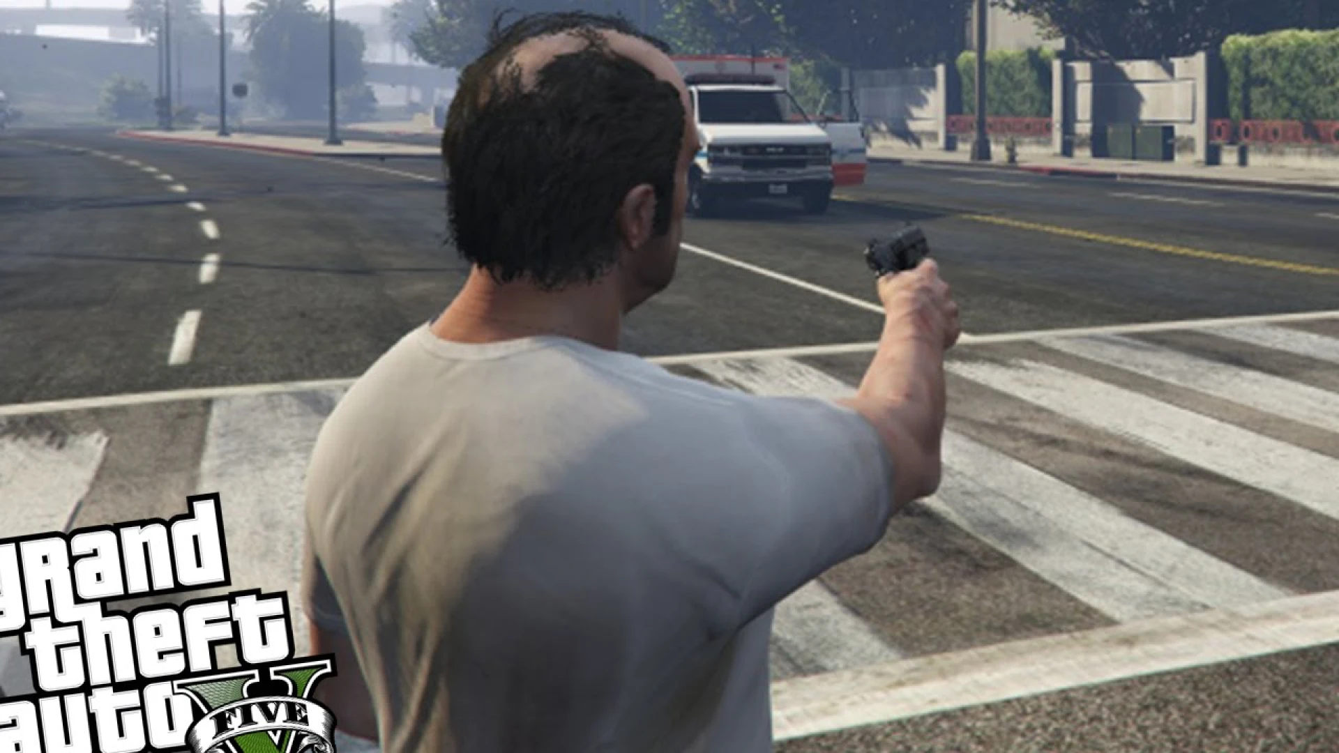 Run and shoot animation with one-handed gangster aim in FiveM — view 2