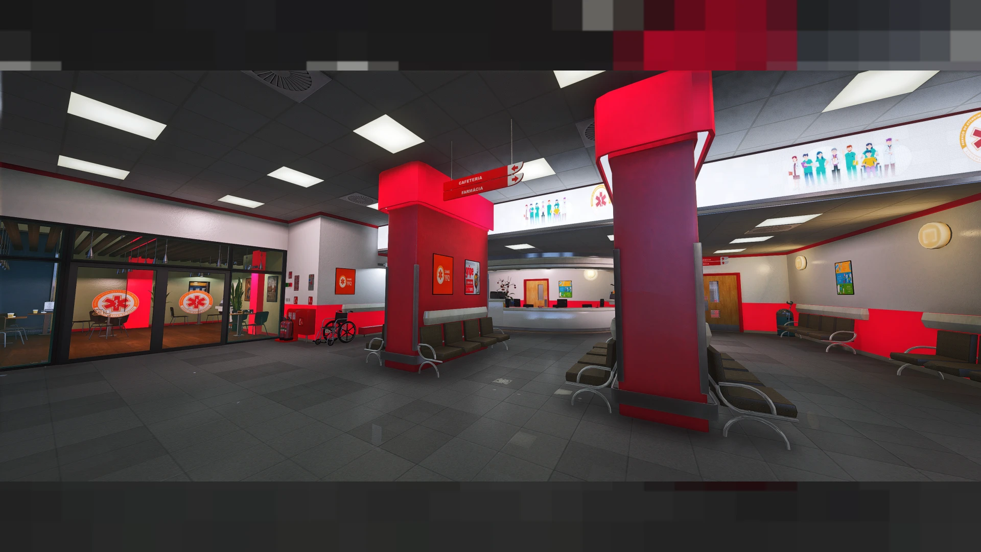 Hospital mlo emergency ward and reception interior in FiveM — view 2