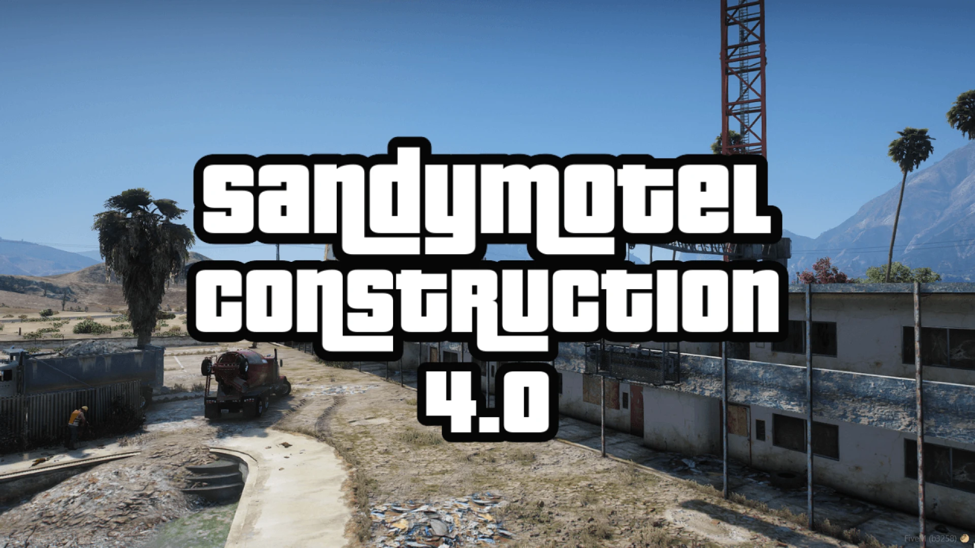 Sandy motel mlo reception and guest rooms in the desert FiveM