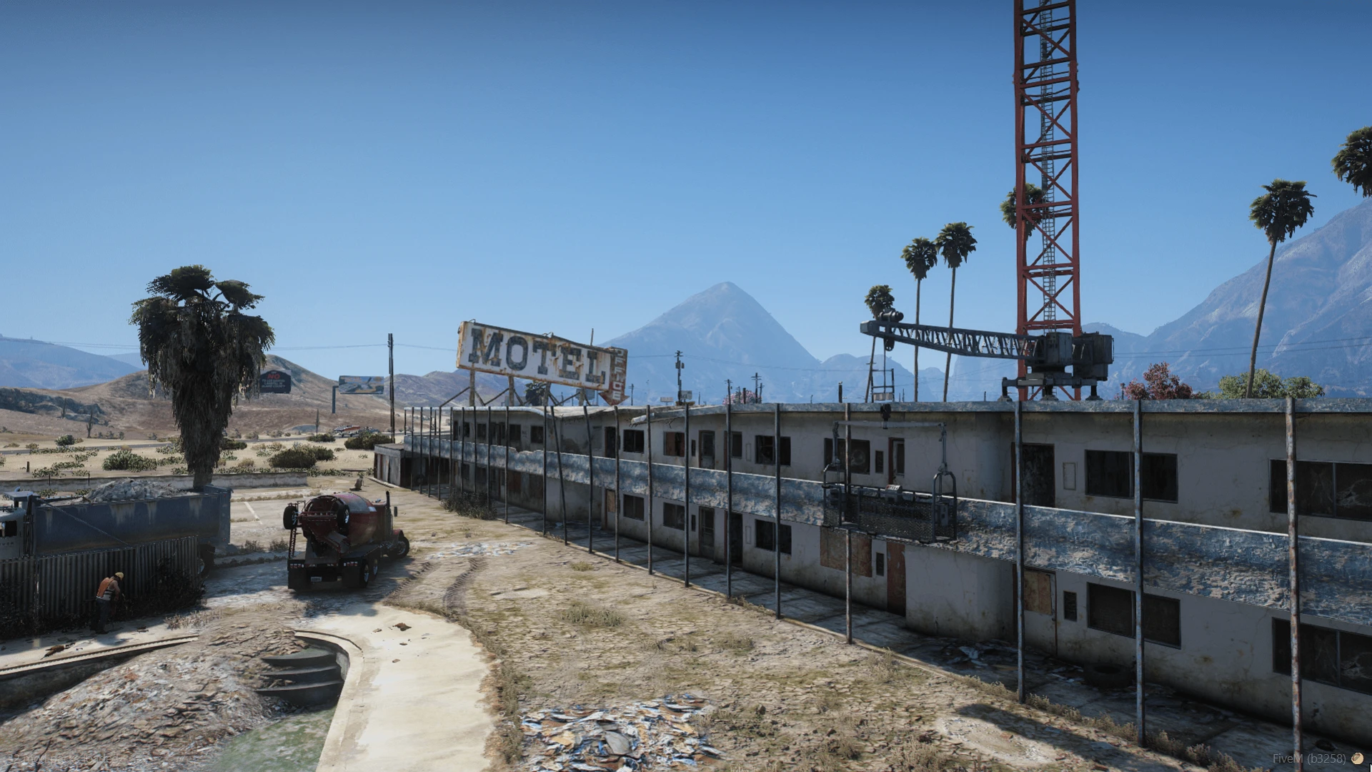 Sandy motel mlo reception and guest rooms in the desert FiveM — view 2