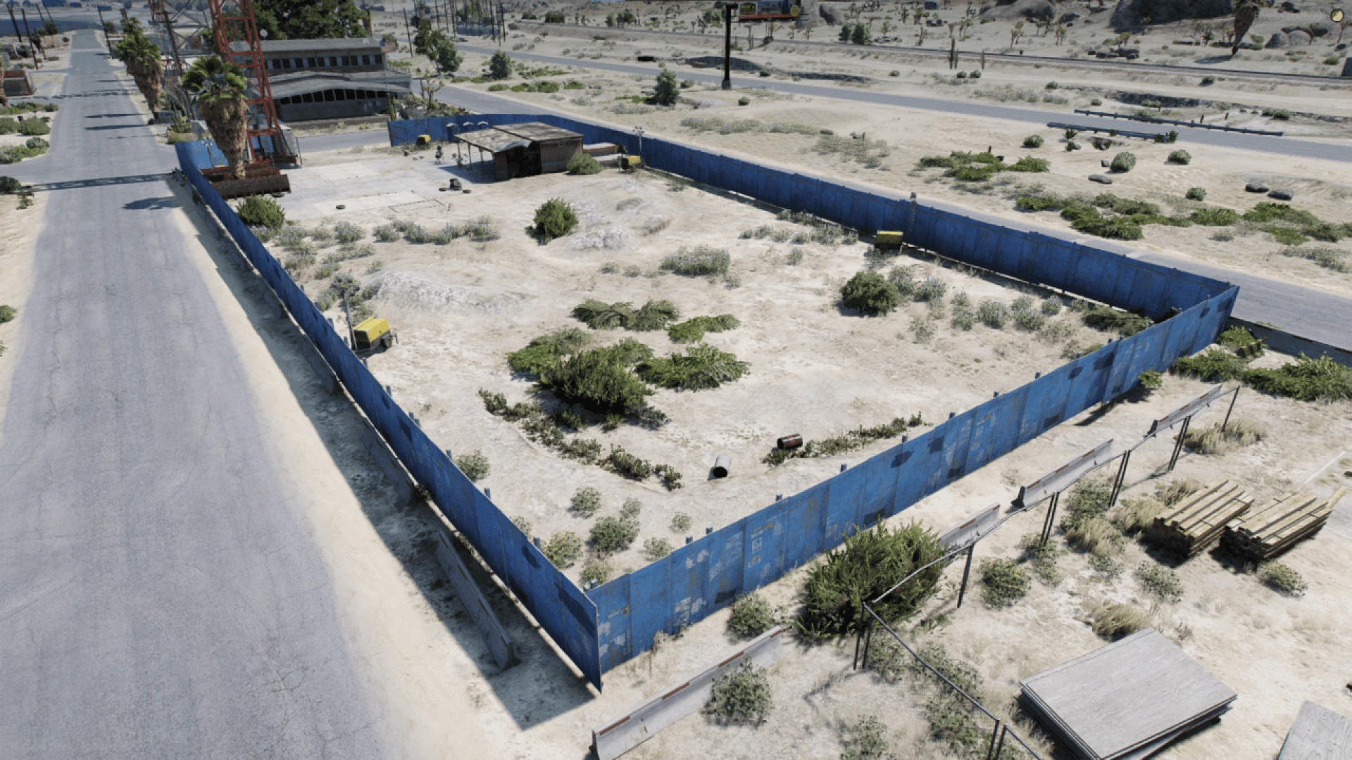 Construction site mlo with scaffolding and materials in Sandy Shores FiveM