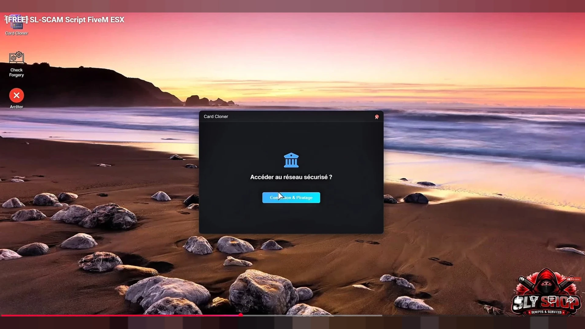 Scam script laptop interface running an ATM hacking minigame