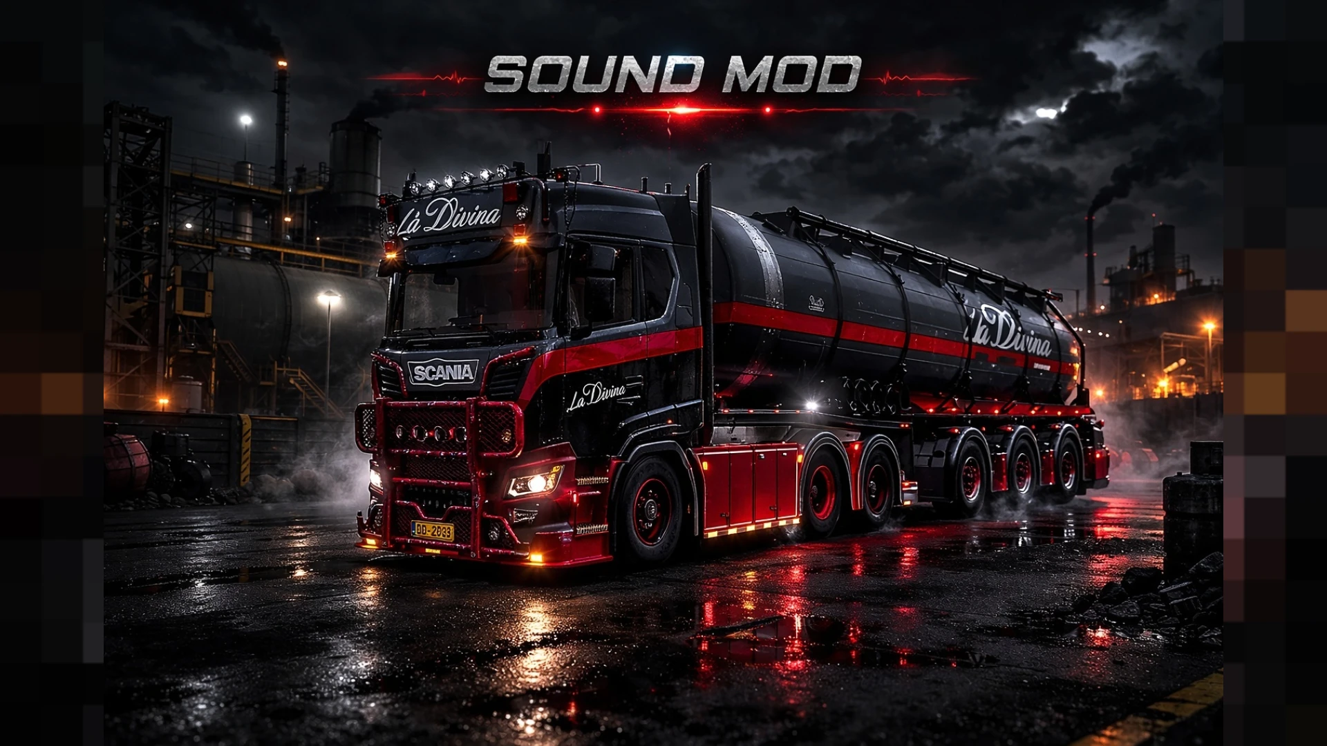Scania V8 straight pipe sound mod truck for FiveM