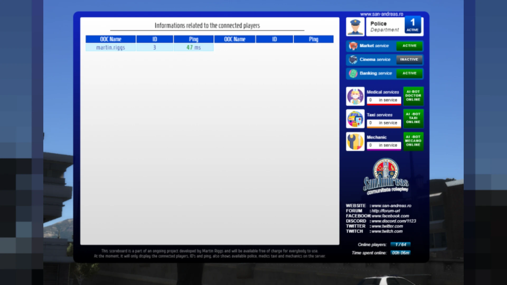Scoreboard script V20 compact player list for FiveM