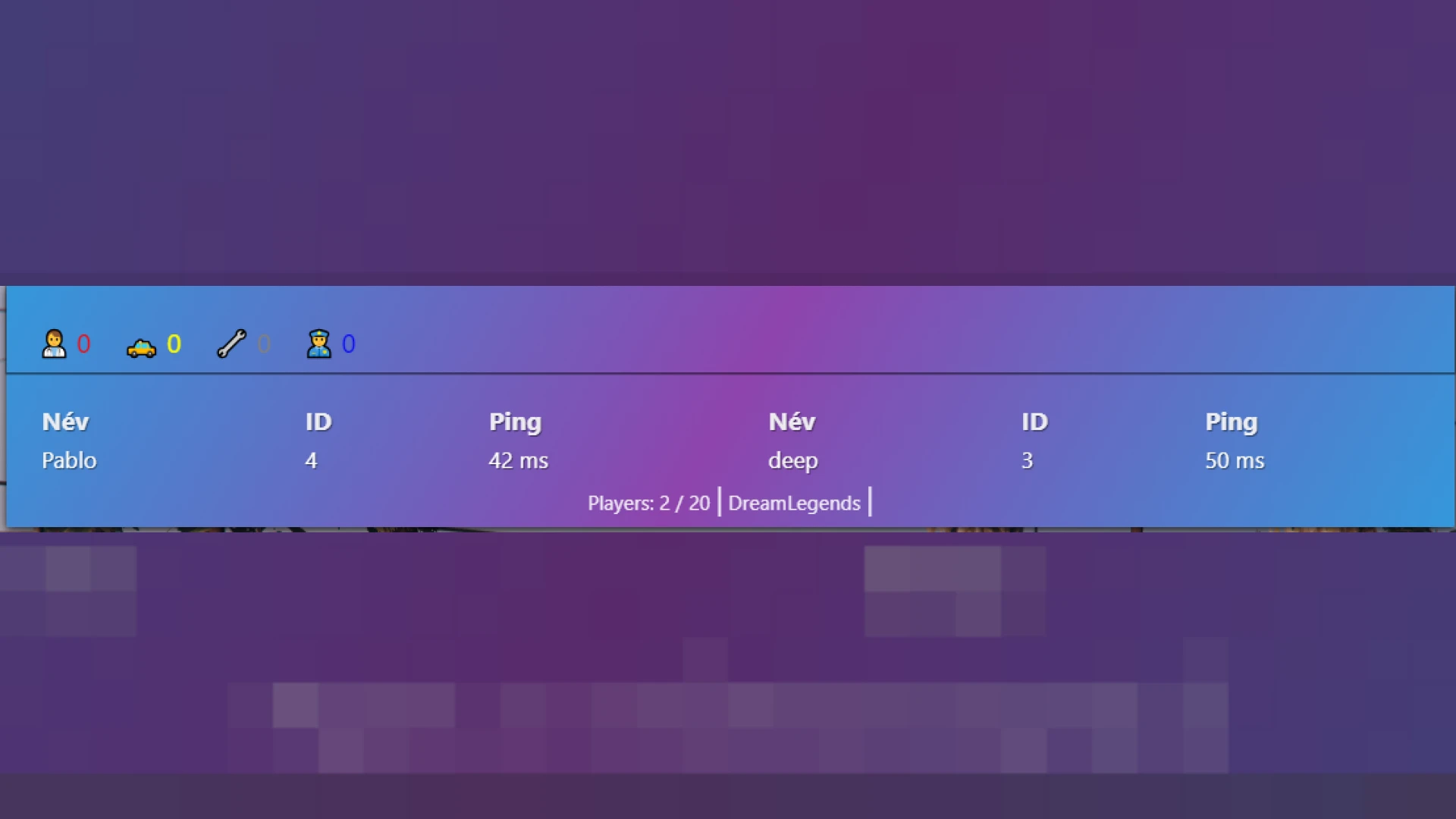 Scoreboard V15 player list overlay showing IDs and ping in FiveM