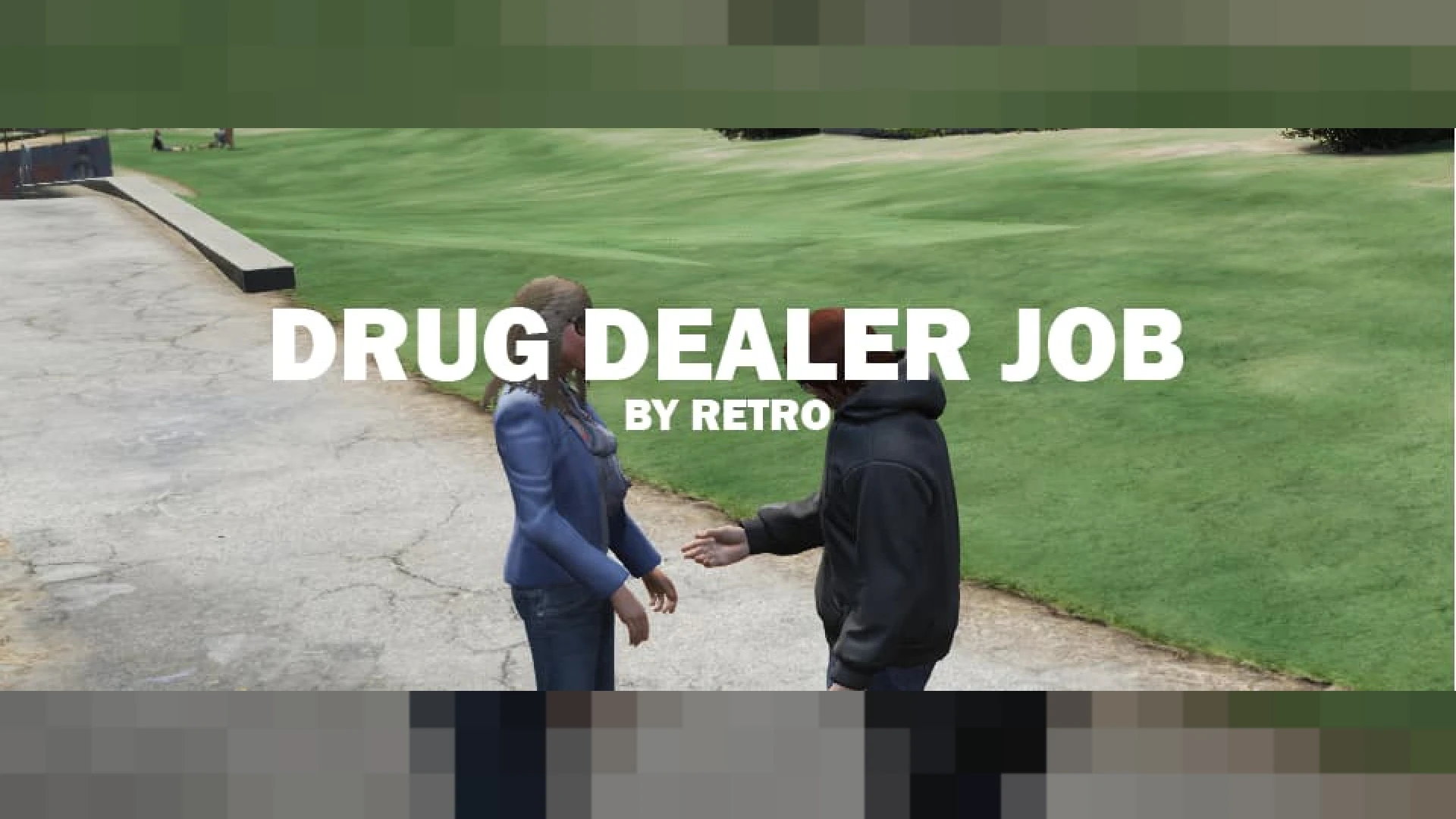 Sell Drugs to NPCs FiveM script — selling drugs to a wandering NPC on the street